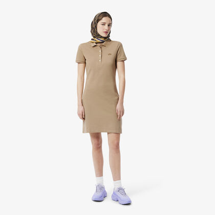 Slim Fit Stretch Petit Pique Polo Dress