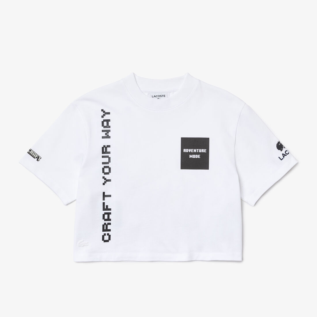 تيشيرت قطن عضوي قصير للنساء مجموعة Lacoste L!VE x Minecraft تيشيرت قطن عضوي قصير للنساء مجموعة Lacoste L!VE x Minecraft