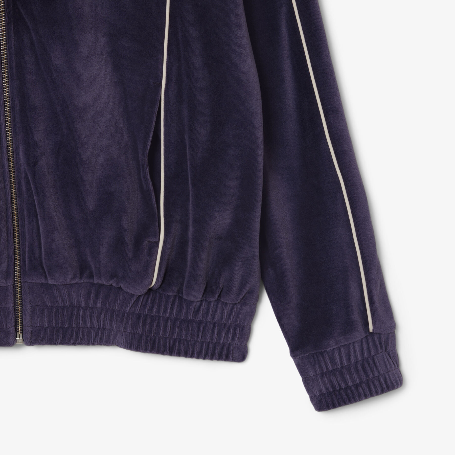 Oversized Zipped Velour Sweatshirt