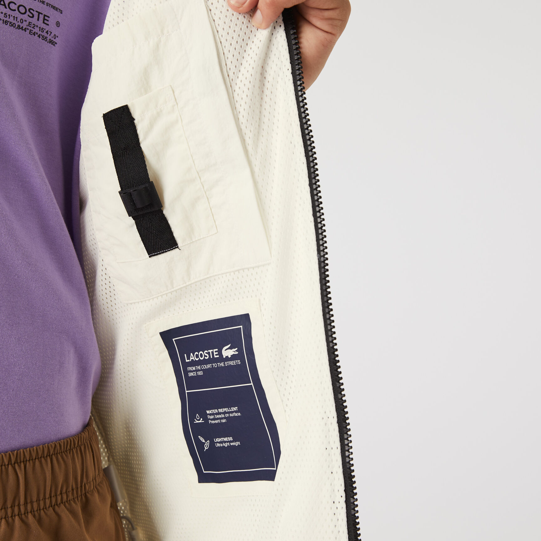 جاكيت لاكوست مقسم لأجزاء للرجال