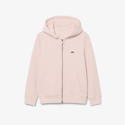 lacoste unisex brushed fleece zipped sweatshirt