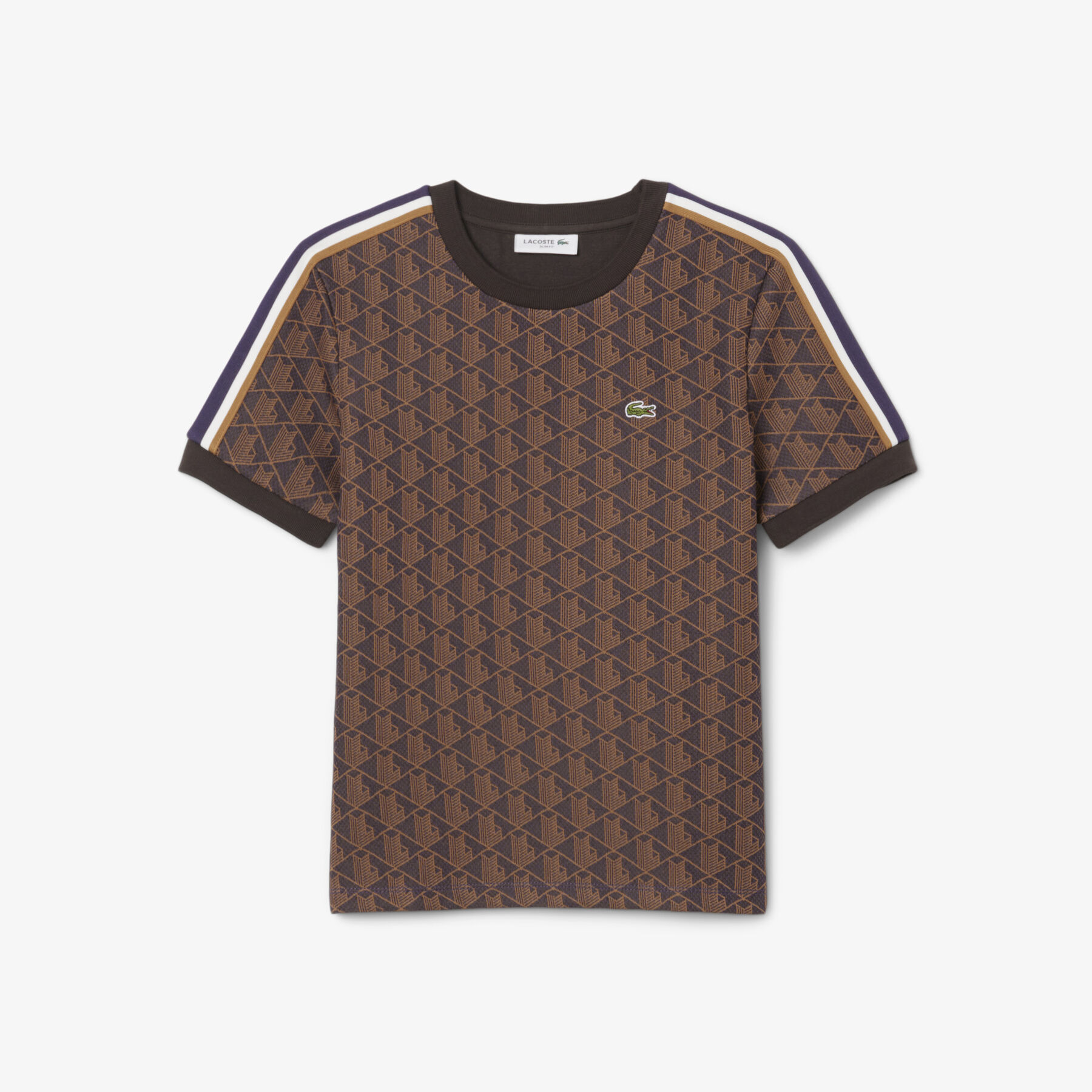 Slim Fit Monogram Jacquard T-shirt lacoste slim fit monogram jacquard t shirt