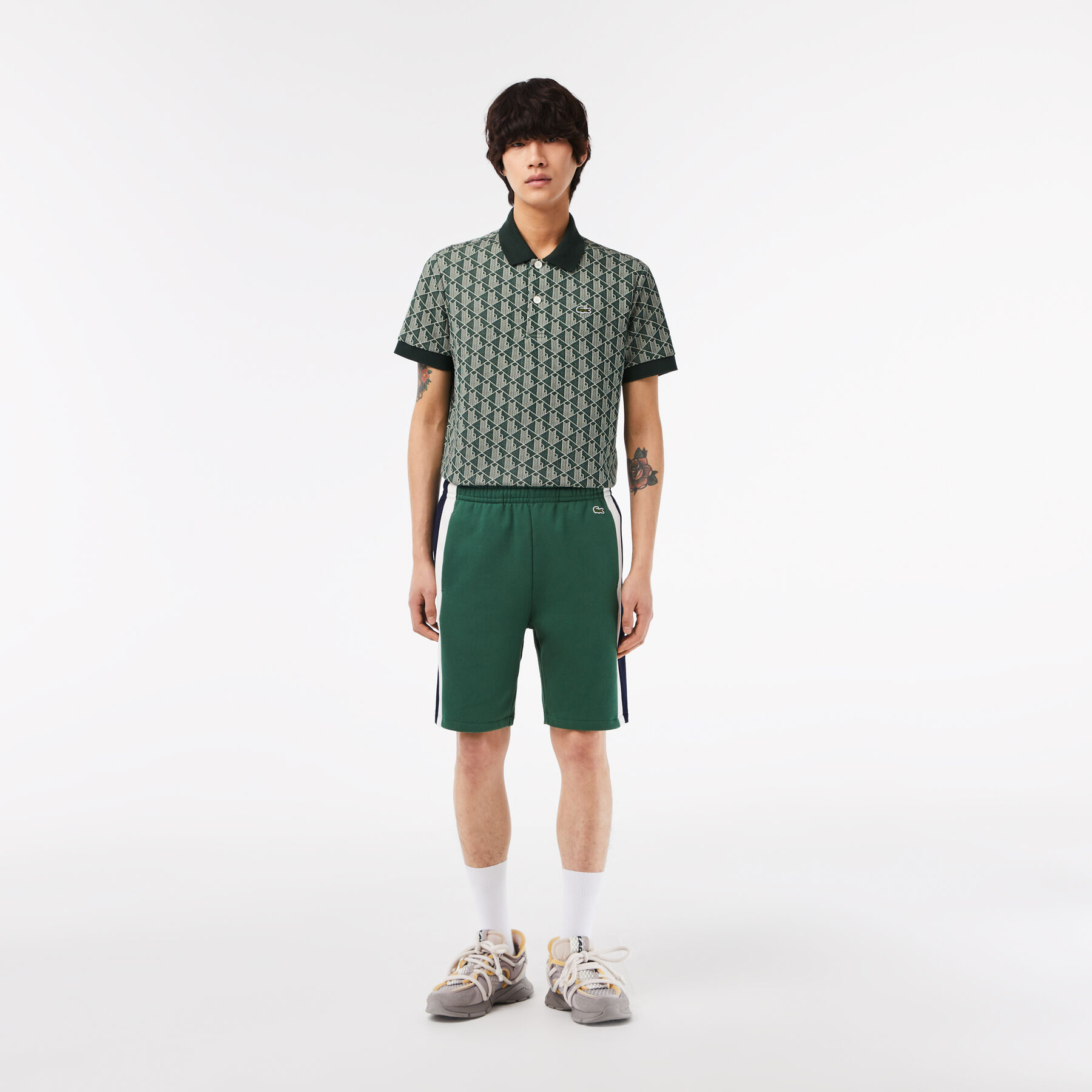 Men's Lacoste Brushed Fleece Colourblock Shorts men s lacoste brushed fleece colourblock shorts