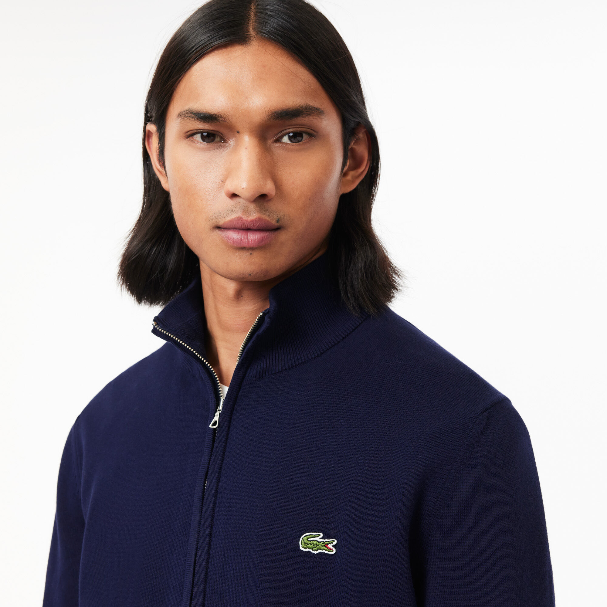 Lacoste zip up sweater hotsell