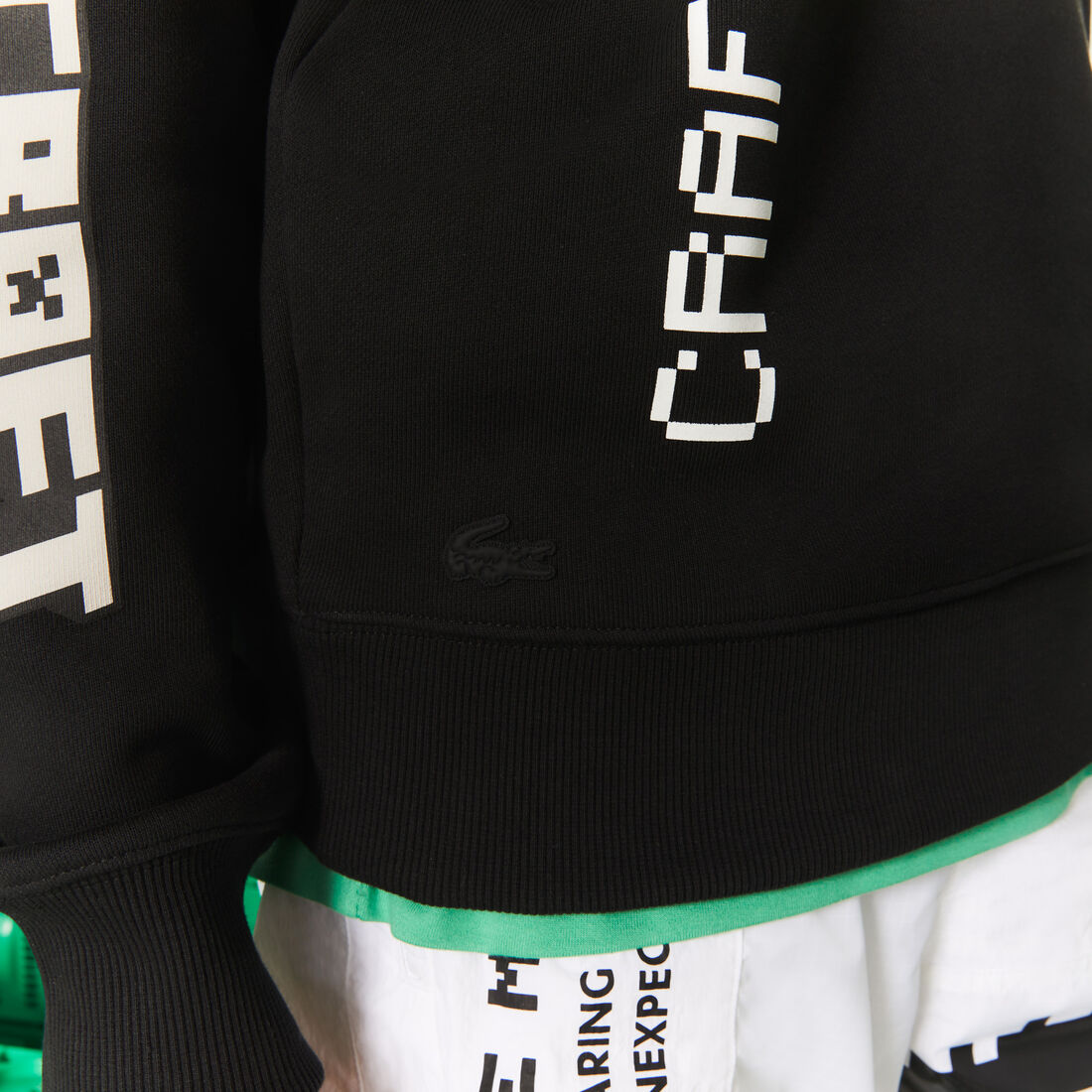 Men's Lacoste L!VE x Minecraft Loose Fit Fleece Hoodie Men's Lacoste L!VE x Minecraft Loose Fit Fleece Hoodie