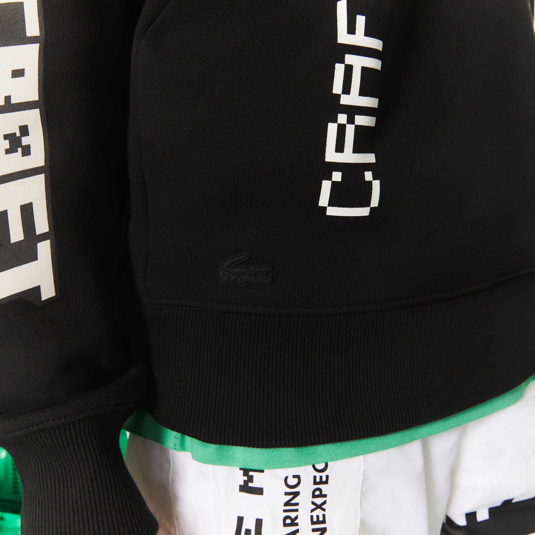 Men's Lacoste L!VE x Minecraft Loose Fit Fleece Hoodie Men's Lacoste L!VE x Minecraft Loose Fit Fleece Hoodie