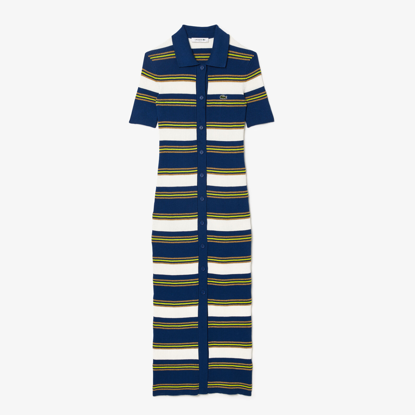 Striped Rib Knit Shirt Dress Striped Rib Knit Shirt Dress