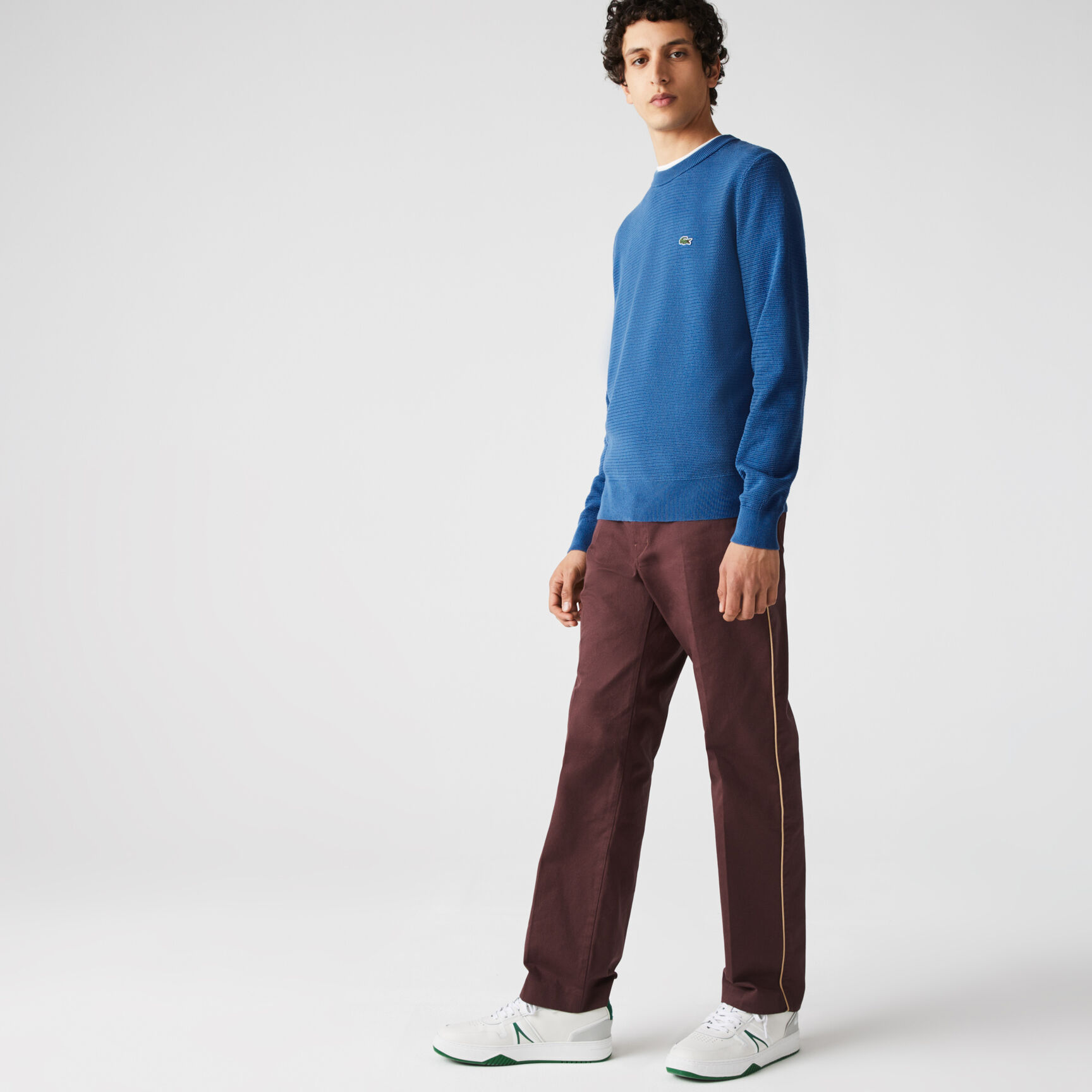 Men’s Crew Neck Textured Organic Cotton Sweater Men’s Crew Neck Textured Organic Cotton Sweater