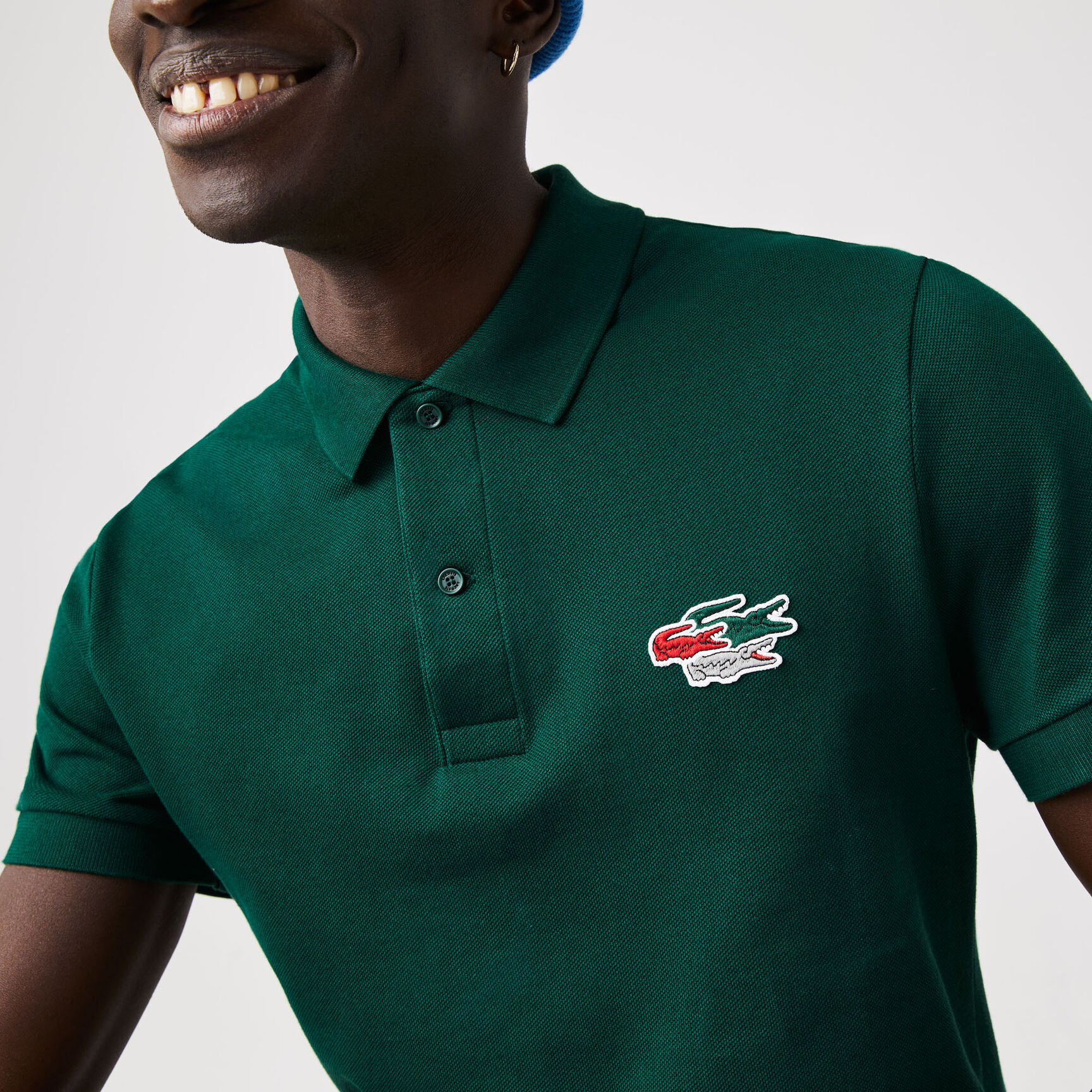 Men&rsquo;s Lacoste Regular Fit Crocodiles Organic Cotton Polo