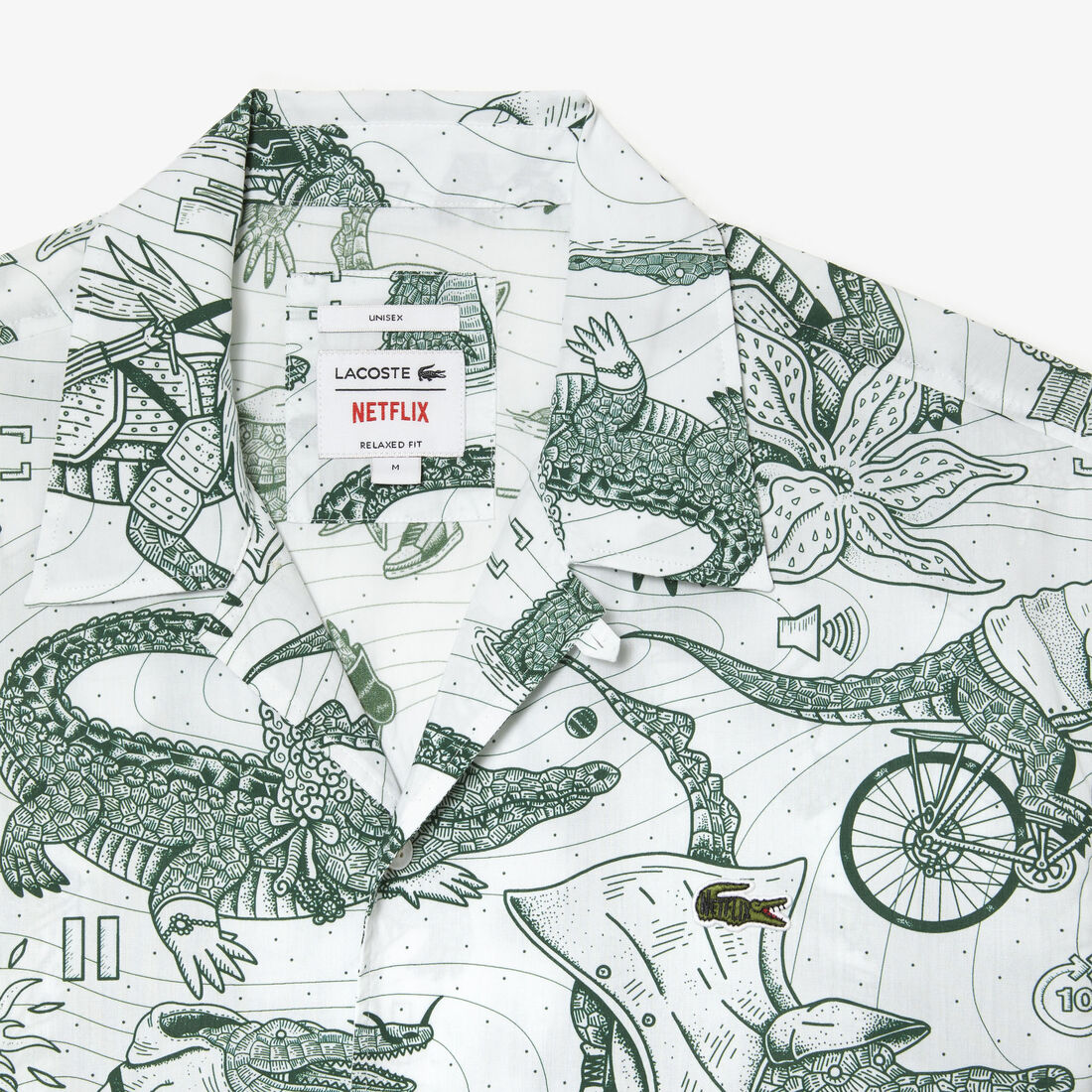 Men's Lacoste x Netflix Short Sleeve Printed Shirt Men's Lacoste x Netflix Short Sleeve Printed Shirt