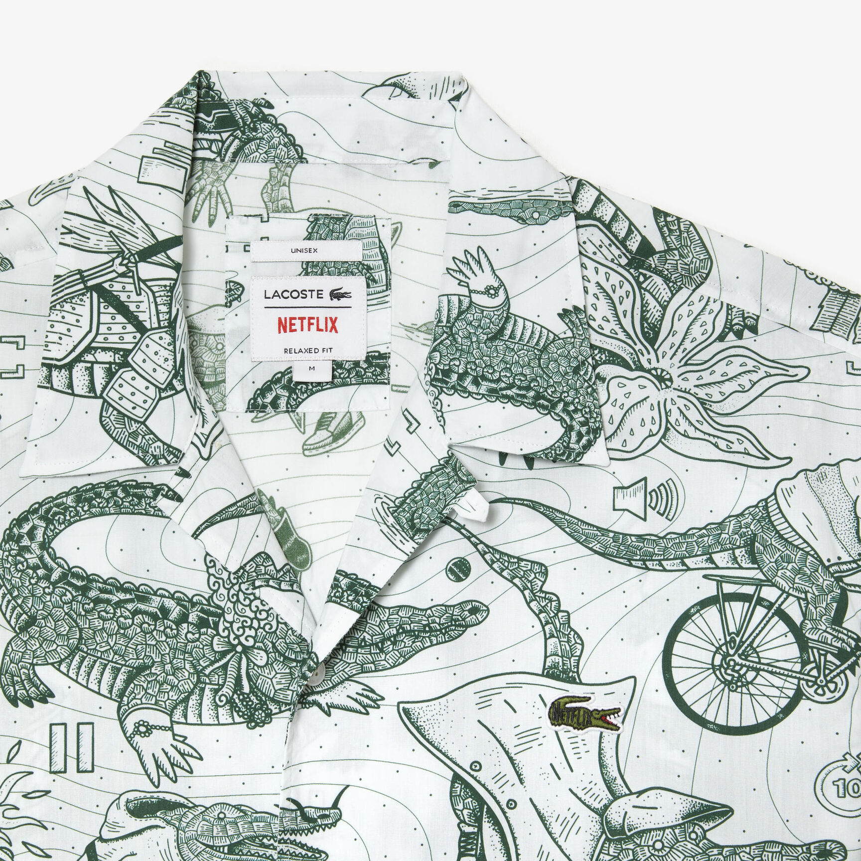 Men's Lacoste x Netflix Short Sleeve Printed Shirt Men's Lacoste x Netflix Short Sleeve Printed Shirt