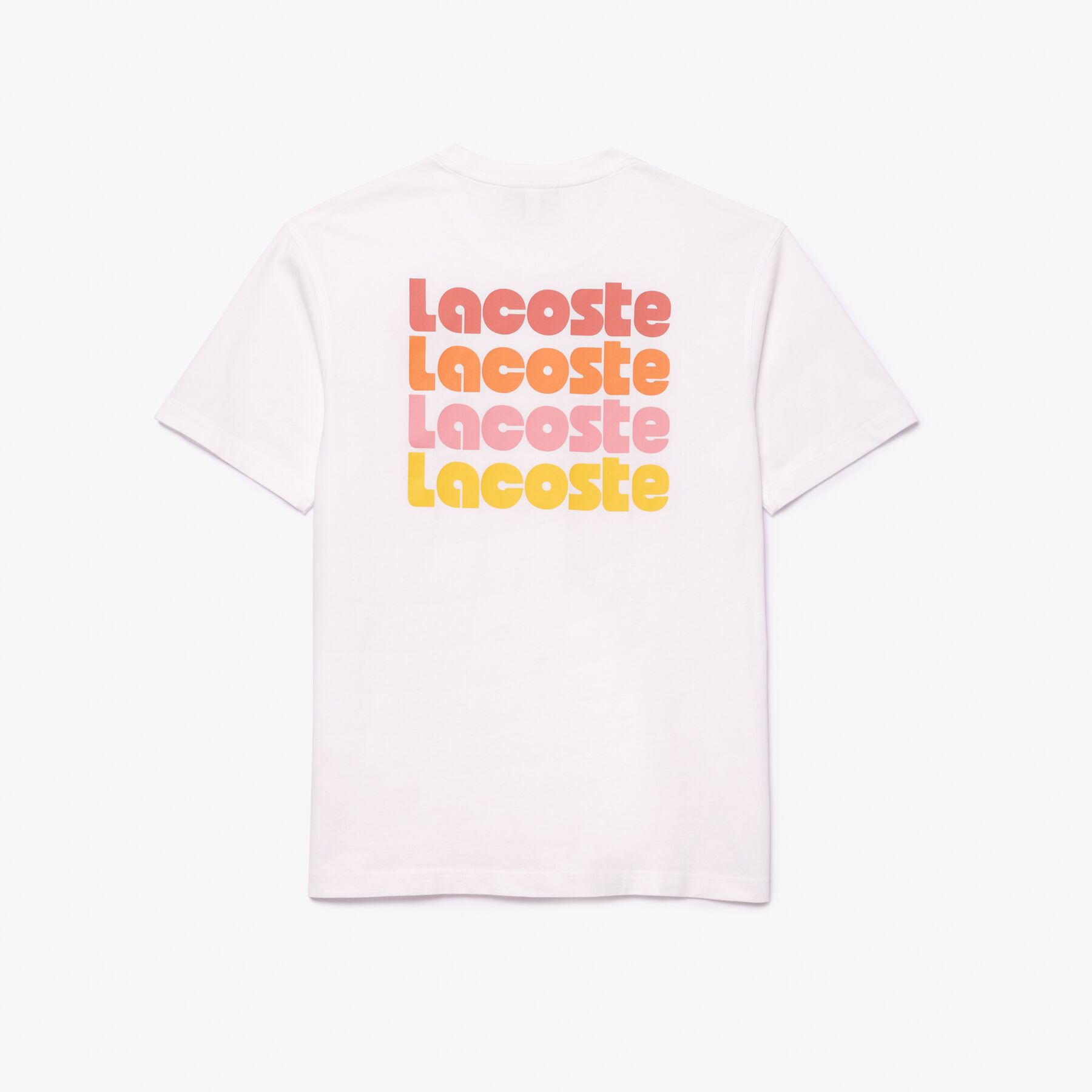 washed effect ombr  lacoste print t shirt