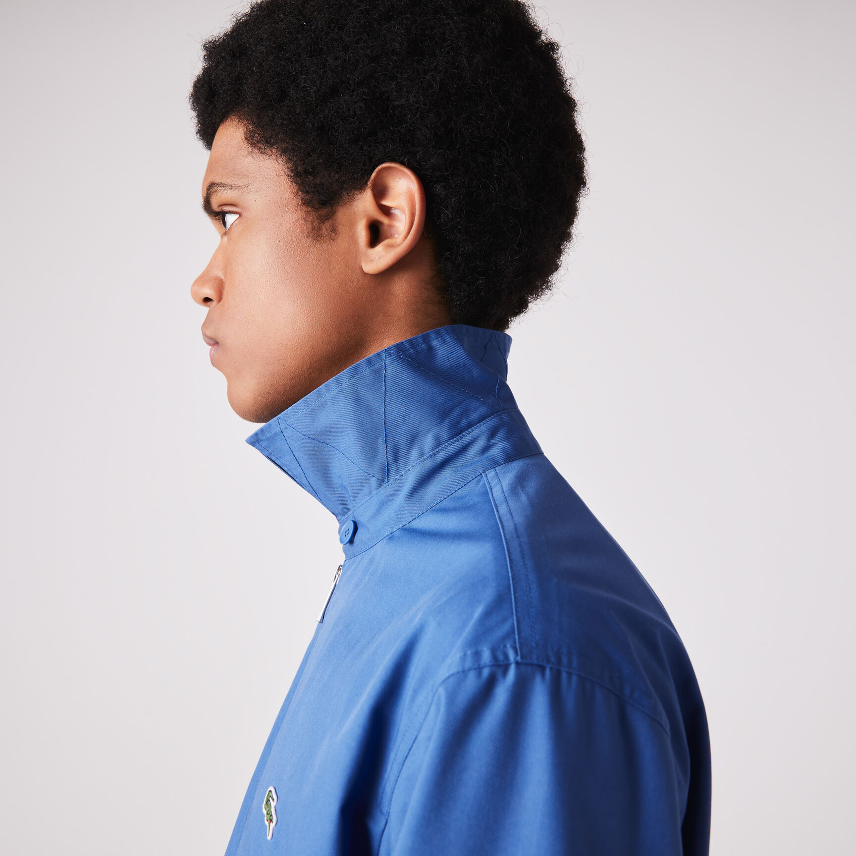 Men's Short Zippered Organic Cotton Gabardine Jacket Men's Short Zippered Organic Cotton Gabardine Jacket