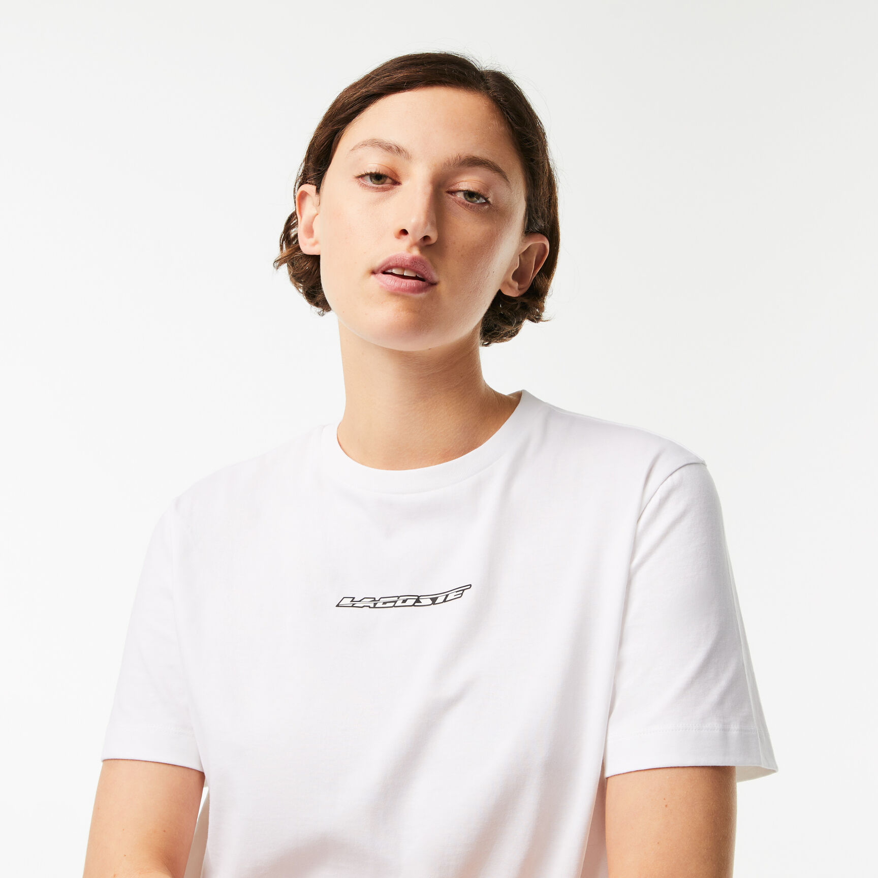 تيشيرت لاكوست جيرسيه بطبعة بلون مغاير للنساء