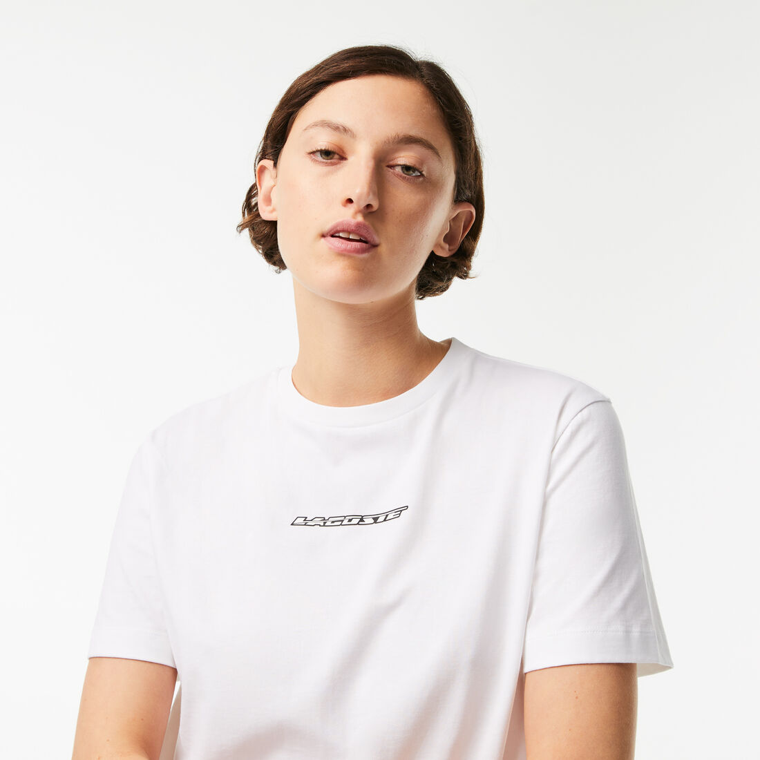 تيشيرت لاكوست جيرسيه بطبعة بلون مغاير للنساء تيشيرت لاكوست جيرسيه بطبعة بلون مغاير للنساء