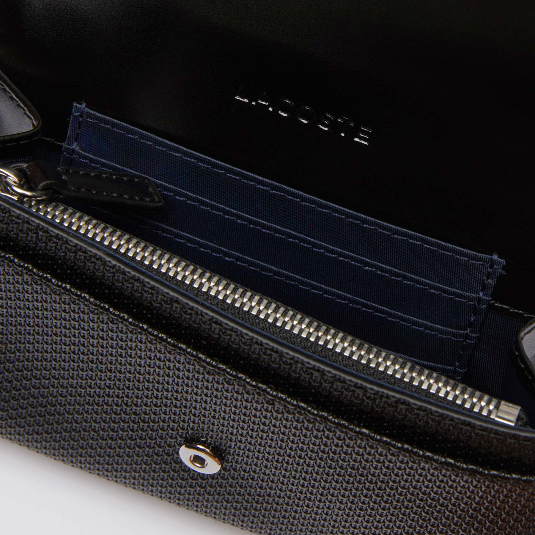 Women's Chantaco Matte Piqué Leather Snap Flap Wallet lacoste women s chantaco matte piqu leather snap flap wallet