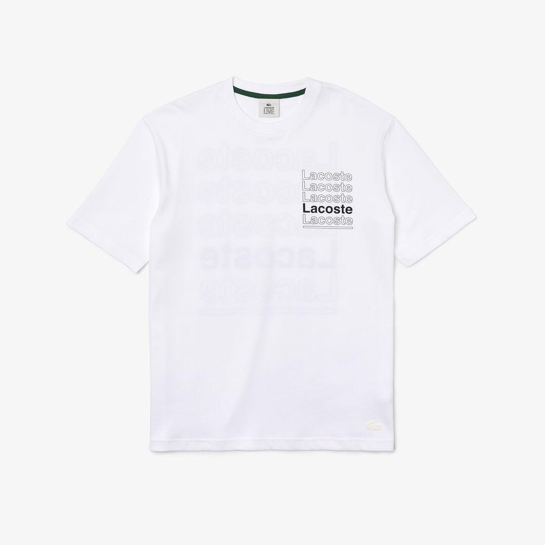 Men's Lacoste L!VE Loose Fit Printed Cotton T-shirt Men's Lacoste L!VE Loose Fit Printed Cotton T-shirt