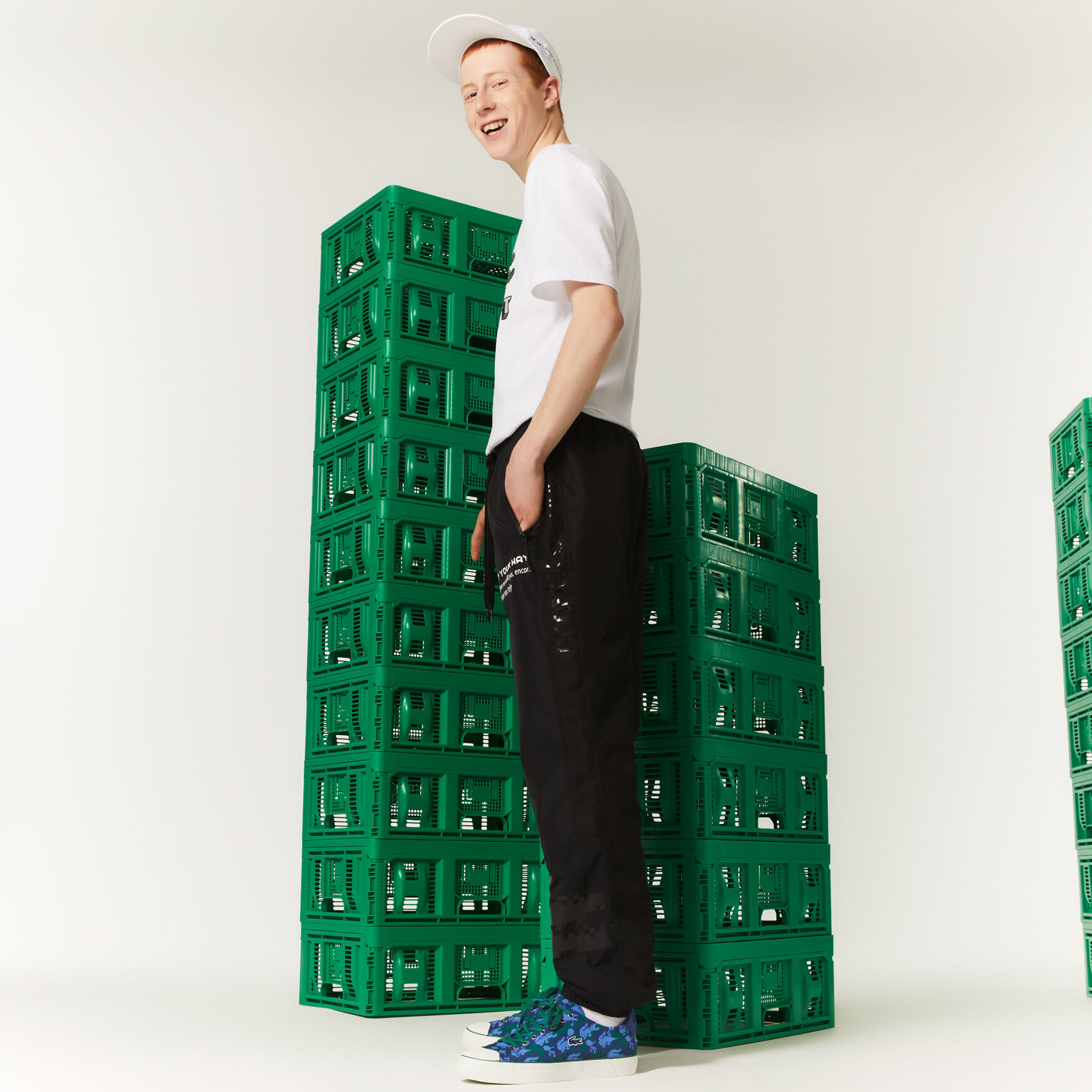 بنطال رياضي نايلون للجنسين مجموعة Lacoste L!VE x Minecraft