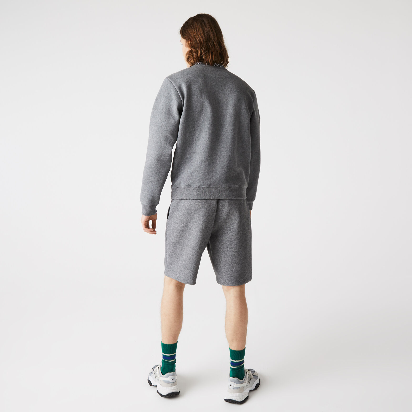 Men’s Lacoste Lettered Crew Neck Cotton Blend Sweatshirt Men’s Lacoste Lettered Crew Neck Cotton Blend Sweatshirt