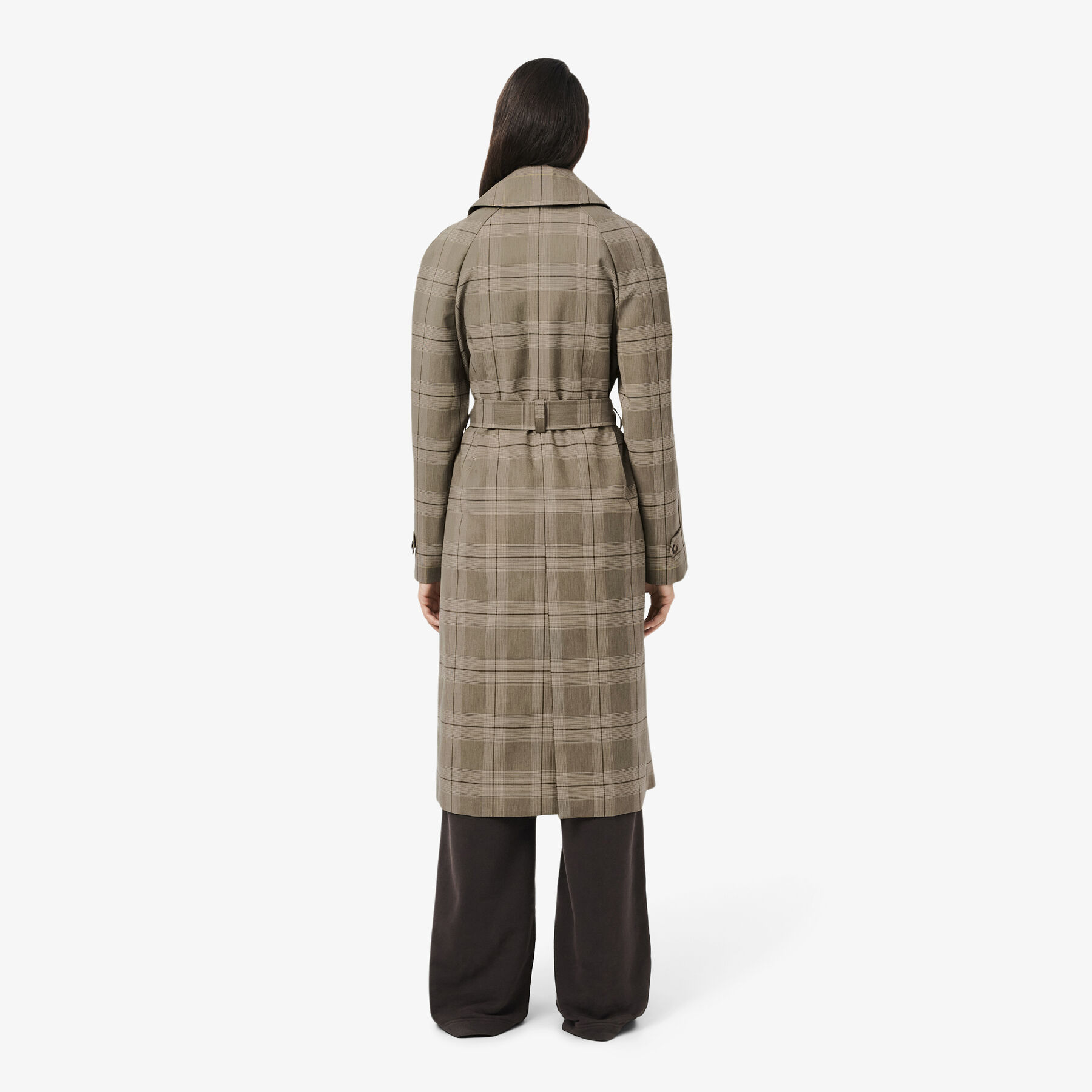 Water-Repellent Plaid Wrap Coat Water-Repellent Plaid Wrap Coat