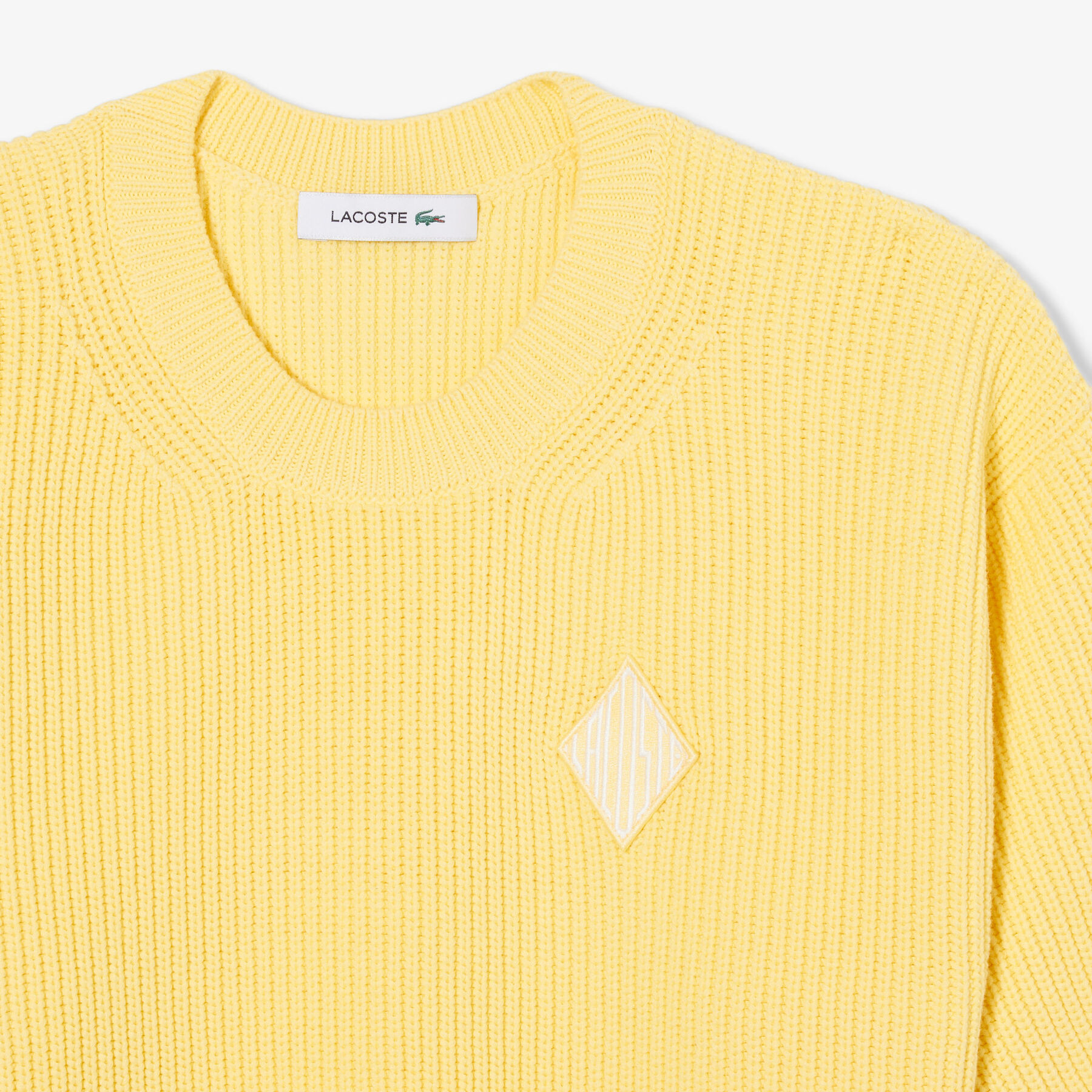 lacoste cotton crew neck sweater