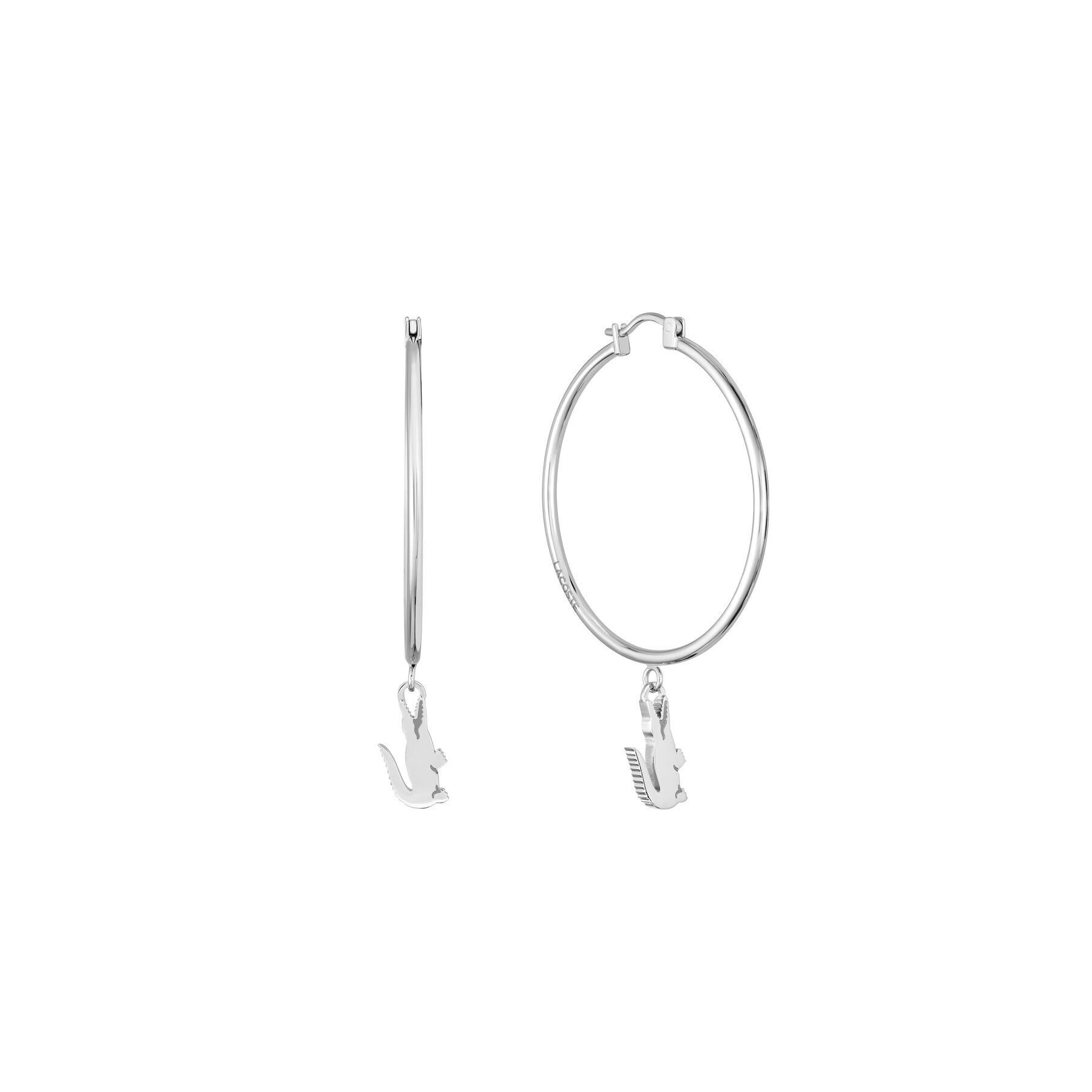 lacoste crocodile unisex earrings