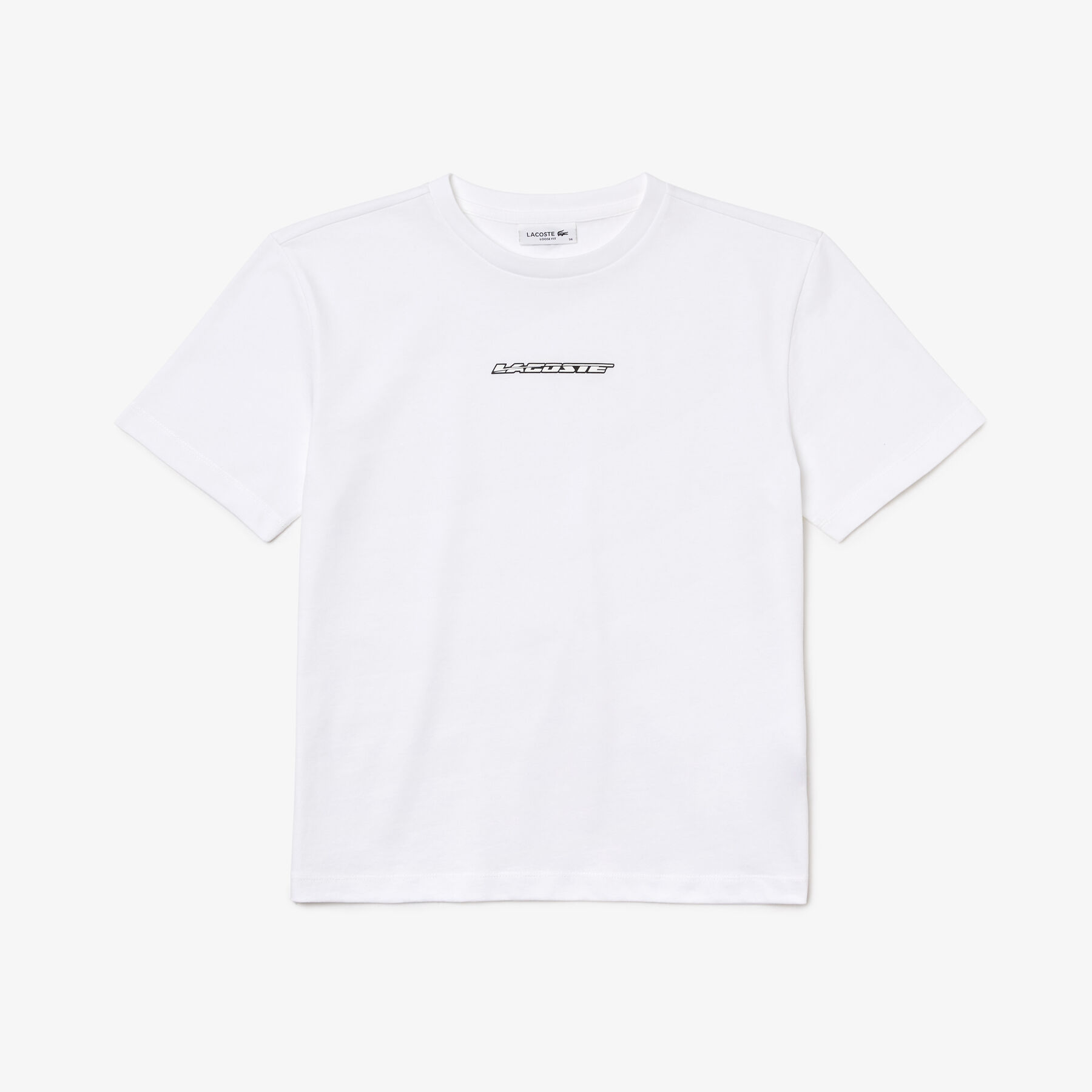 Women's Lacoste Jersey Contrast Print T-shirt women s lacoste jersey contrast print t shirt