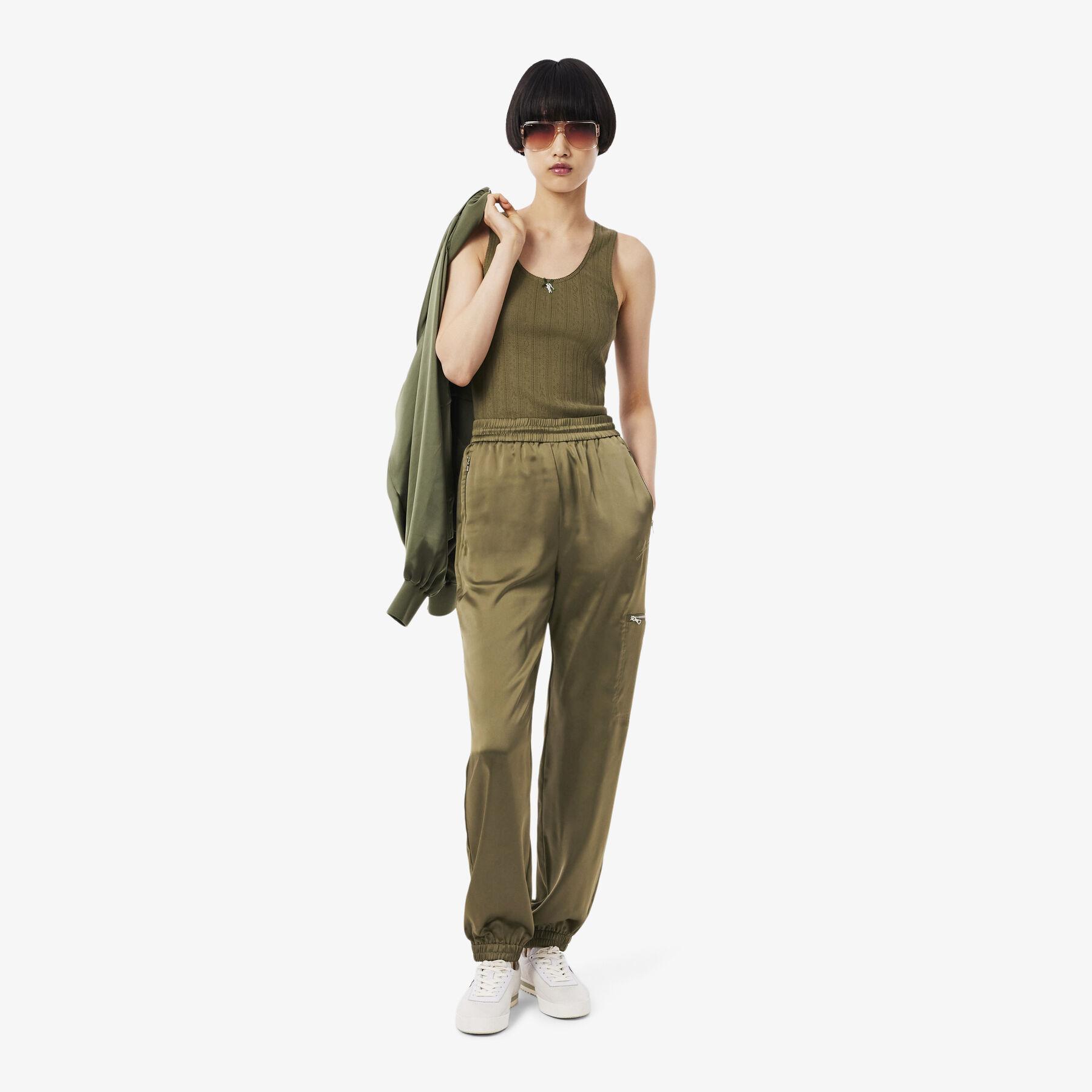 Oversized Satin Sweatpants lacoste oversized satin sweatpants