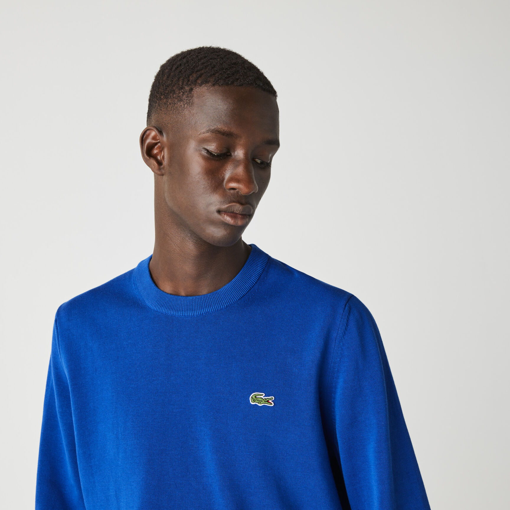 Monochrome Crew Neck Cotton Sweater 