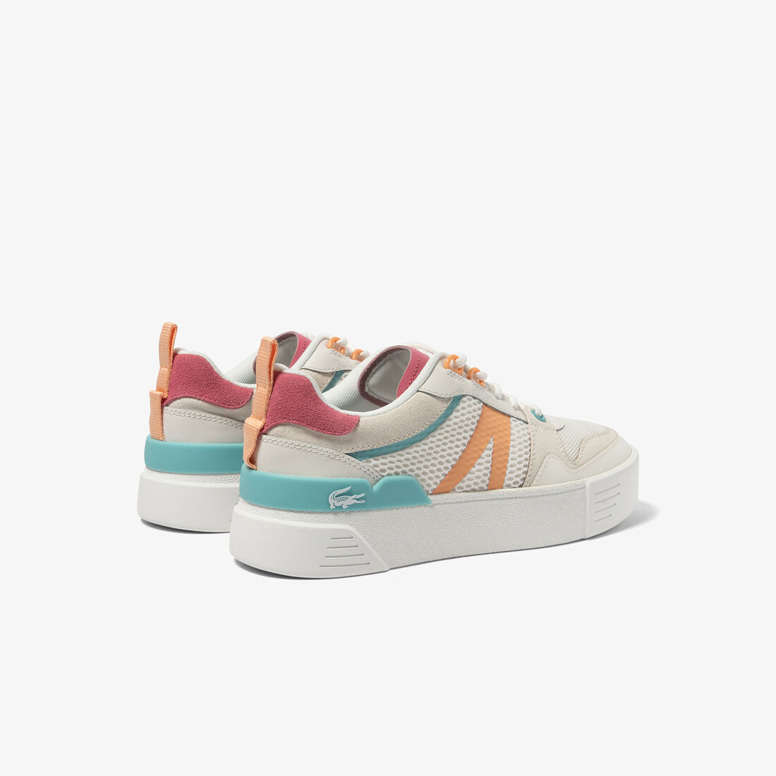 Women's Lacoste L002 Leather Heel Pop Trainers Women's Lacoste L002 Leather Heel Pop Trainers