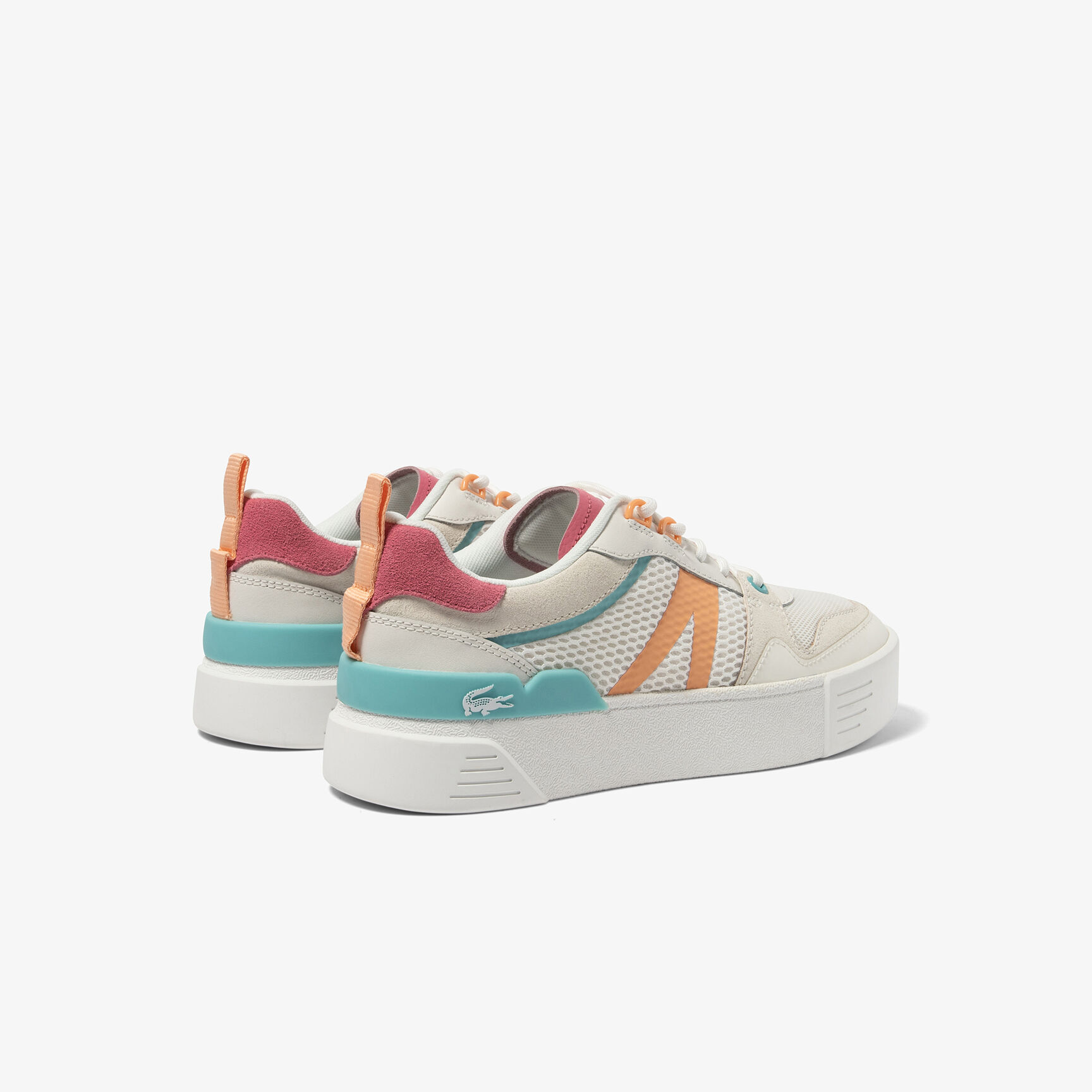 Women's Lacoste L002 Leather Heel Pop Trainers Women's Lacoste L002 Leather Heel Pop Trainers