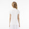 Scalloped Collar Mini Pique Polo Shirt