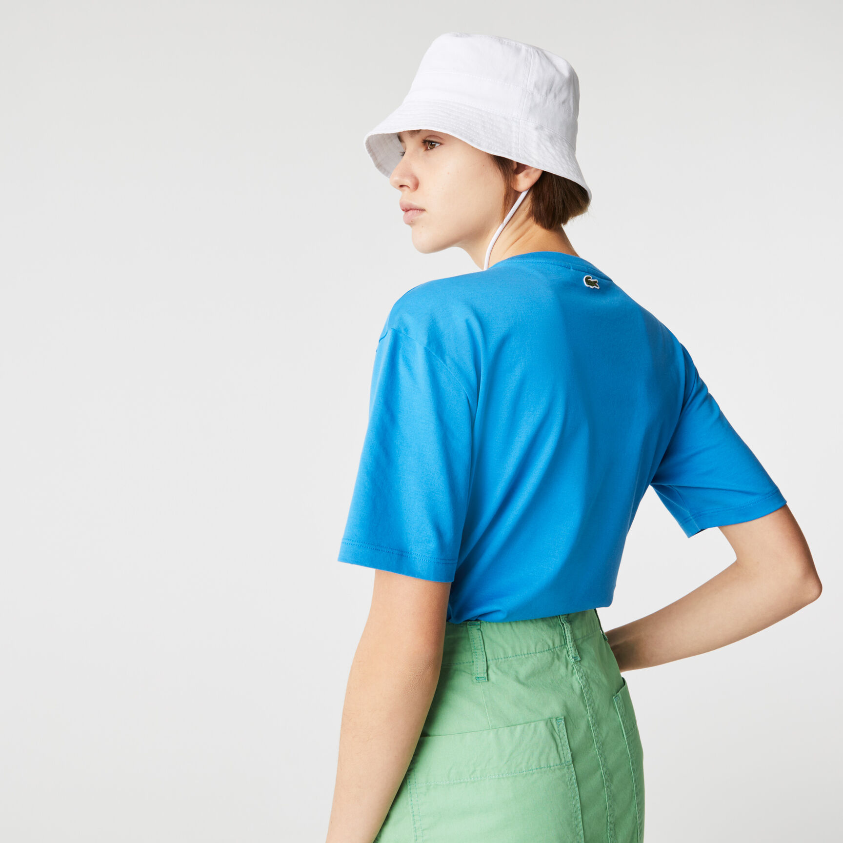 Women&rsquo;s Crew Neck Crocodile Print Cotton T-shirt