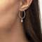 lacoste crocodile unisex earrings