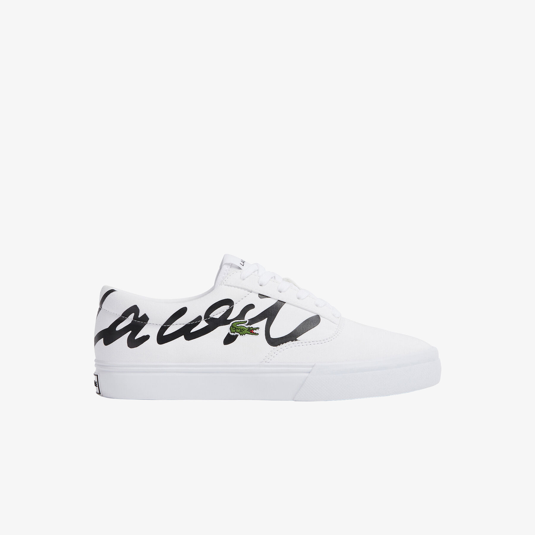 Men's Jump Serve Lace Canvas Logo Signature Trainers lacoste men s jump serve lace canvas logo signature trainers