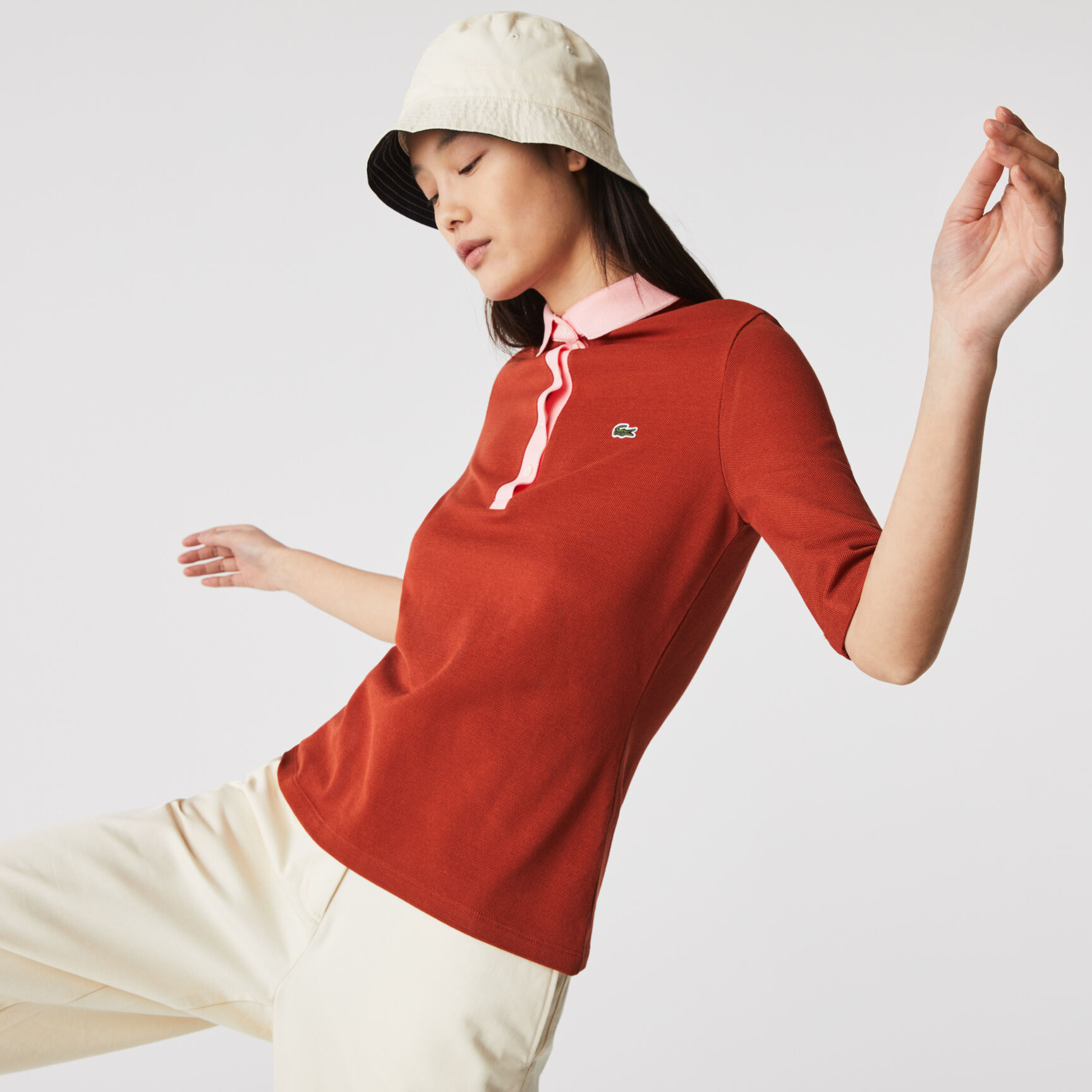 Women&rsquo;s Lacoste Slim Fit Cotton Polo Shirt