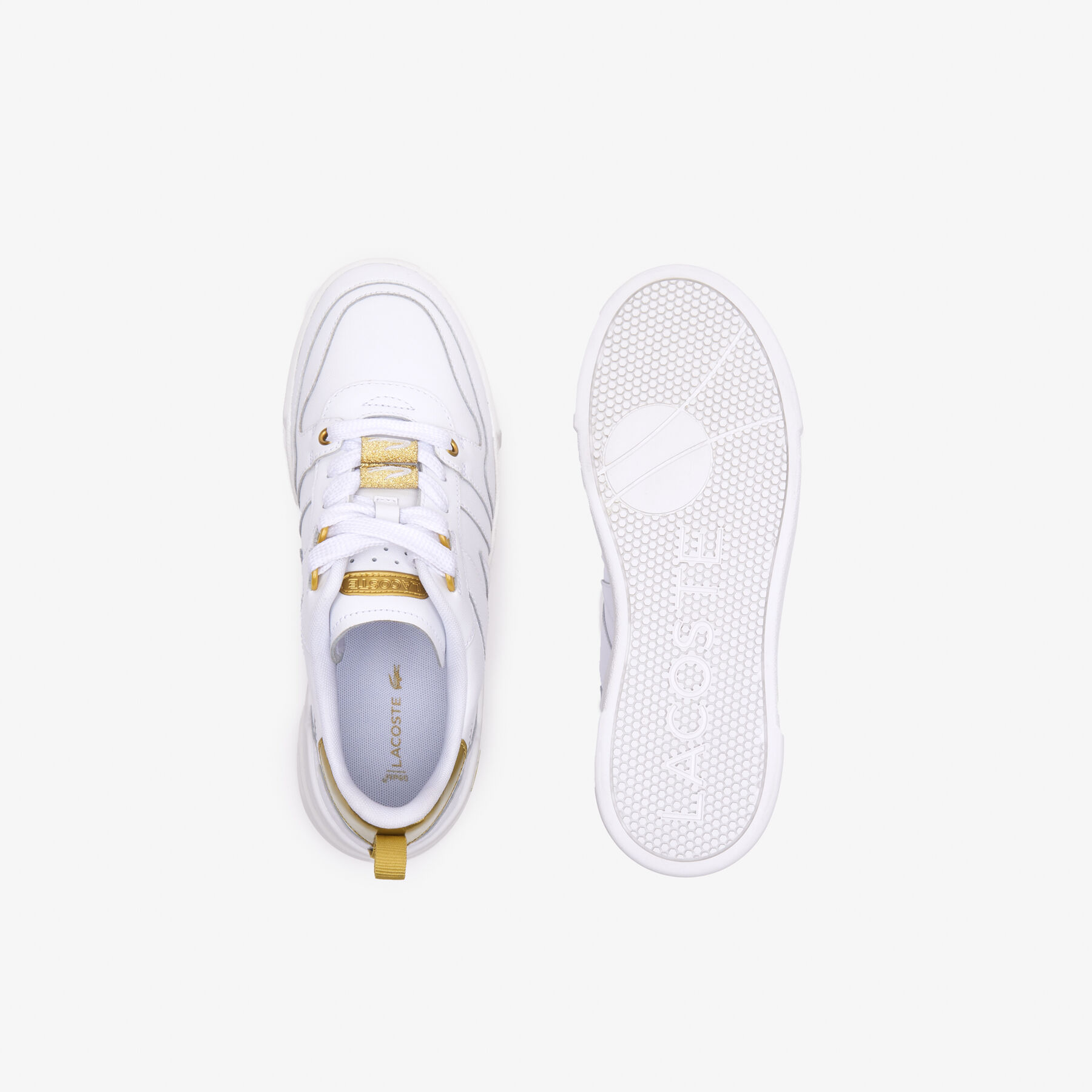 women s lacoste l002 leather trainers
