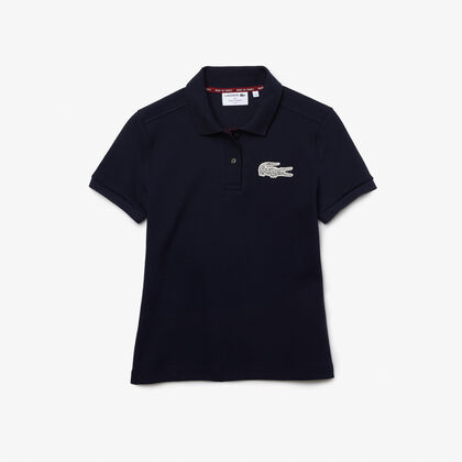 Women's Lacoste Made In France Two-ply Cotton Piqué Polo Shirt
