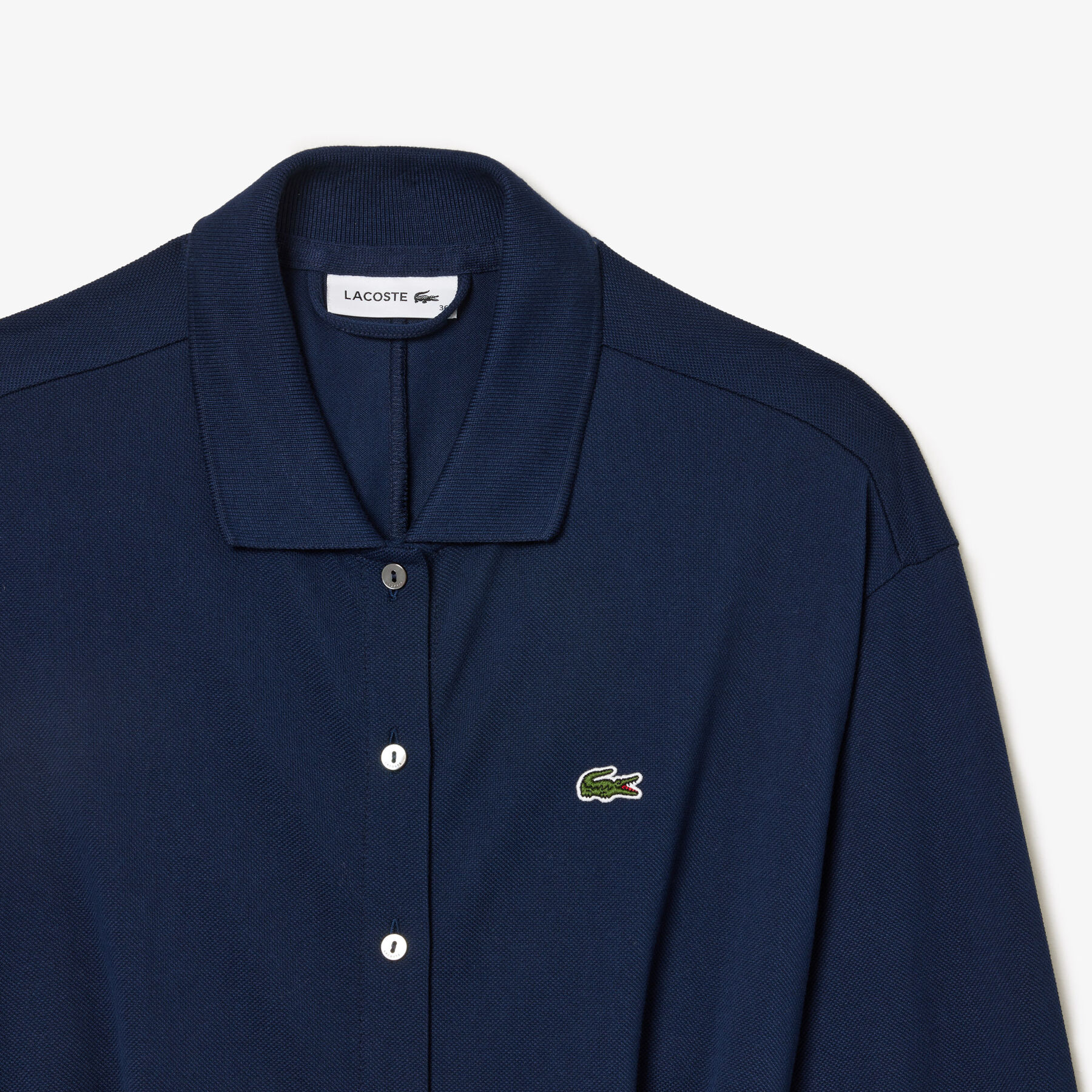 3/4 Sleeve Cotton Pique Polo Dress
