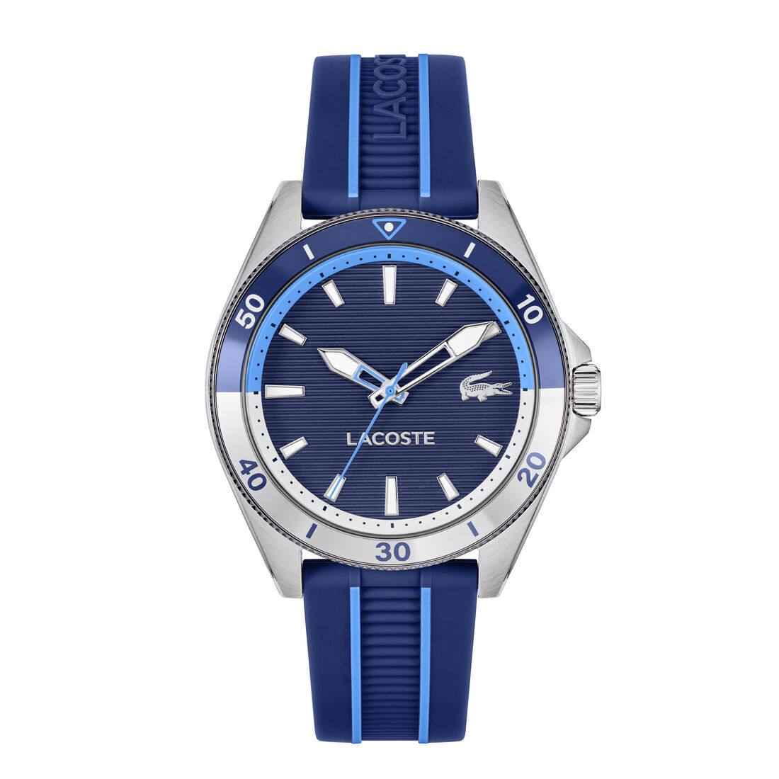 lacoste mainsail navy silicone watch