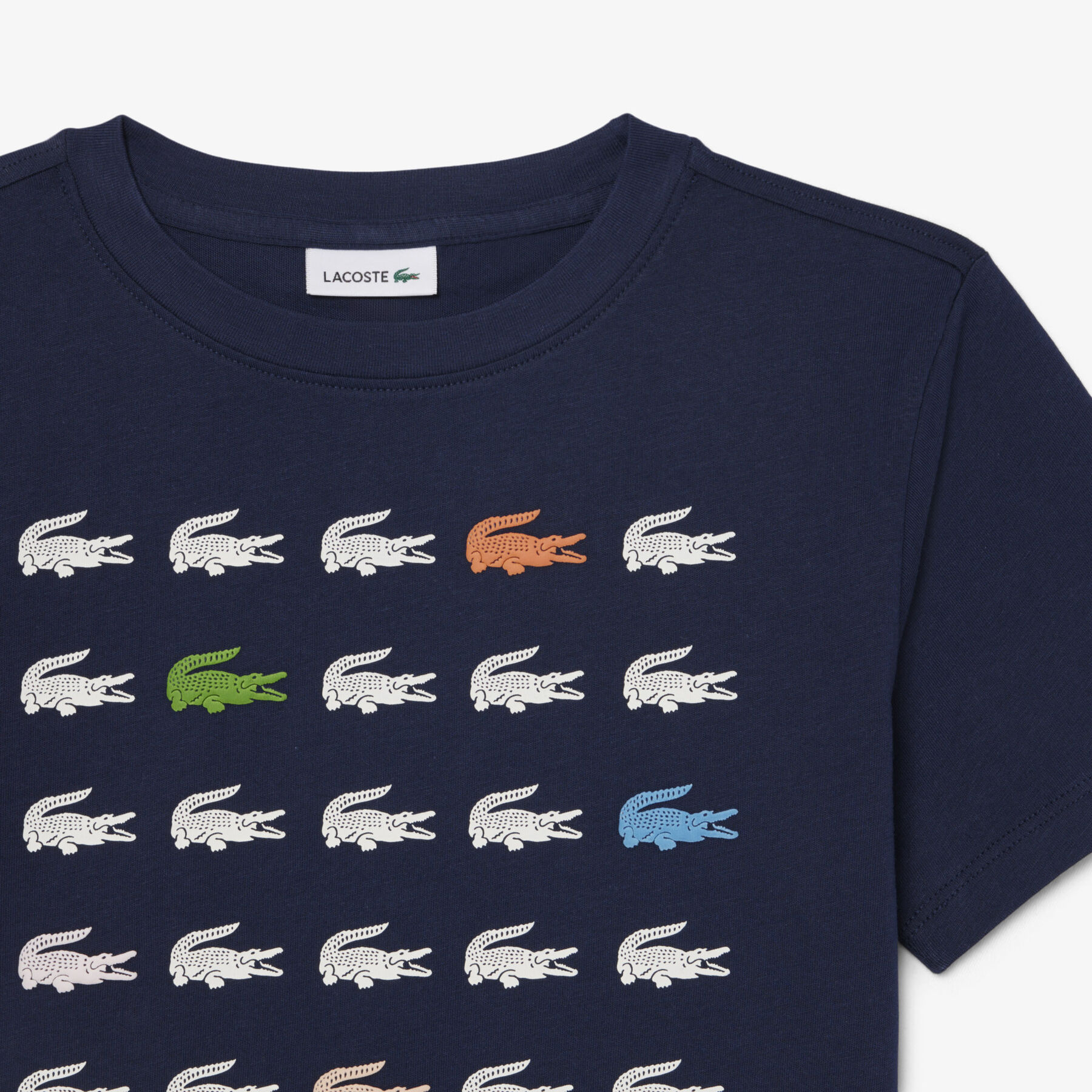 Crocodile Print Cotton T-shirt Crocodile Print Cotton T-shirt