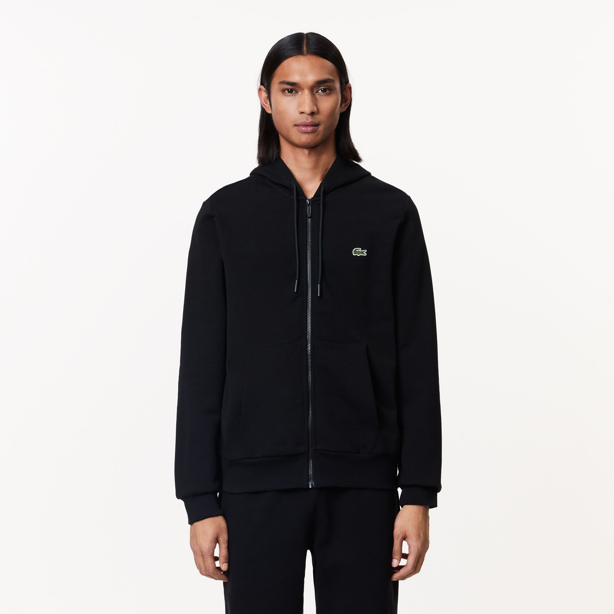 Lacoste men's zip up hoodie hot sale