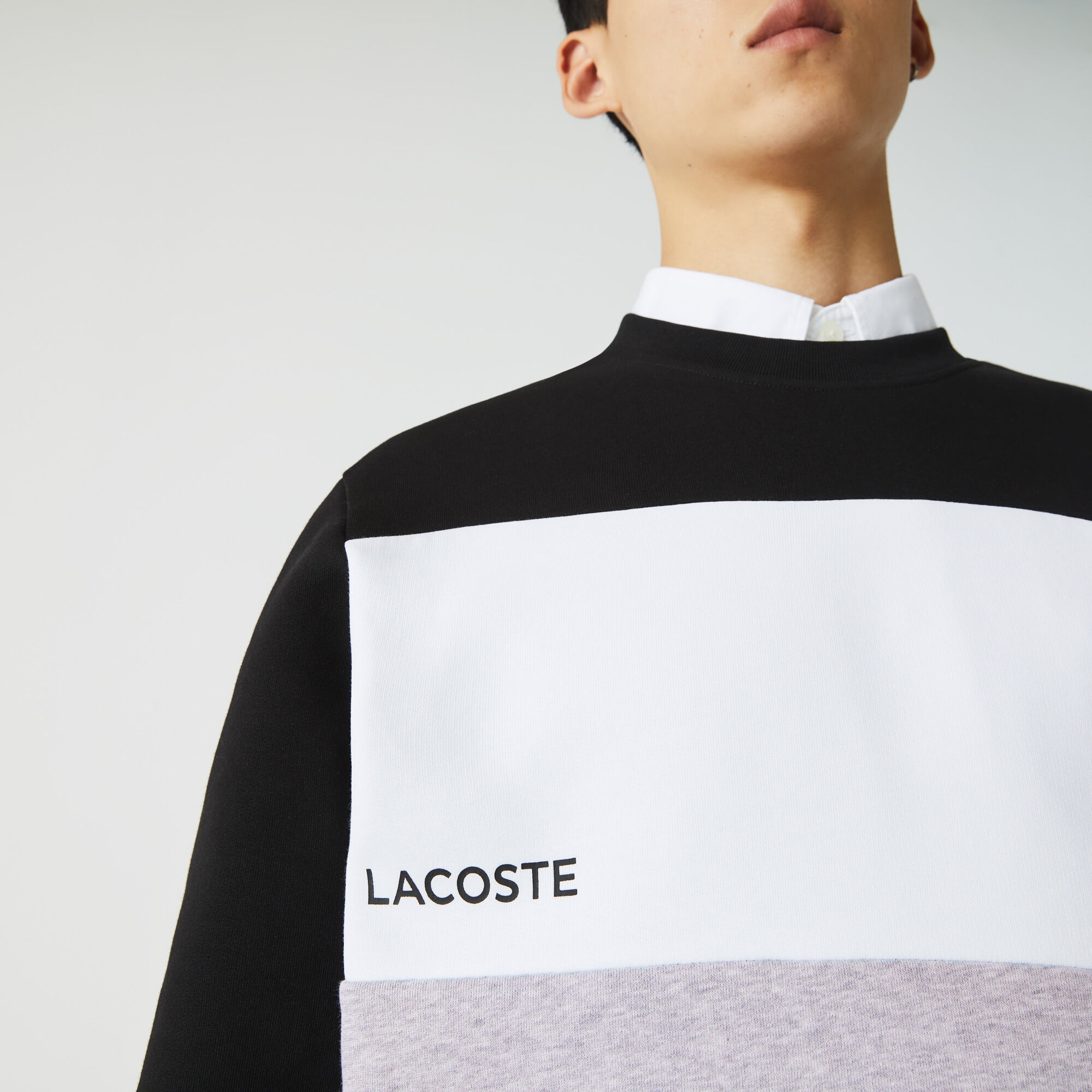 Lacoste color block sweatshirt shop