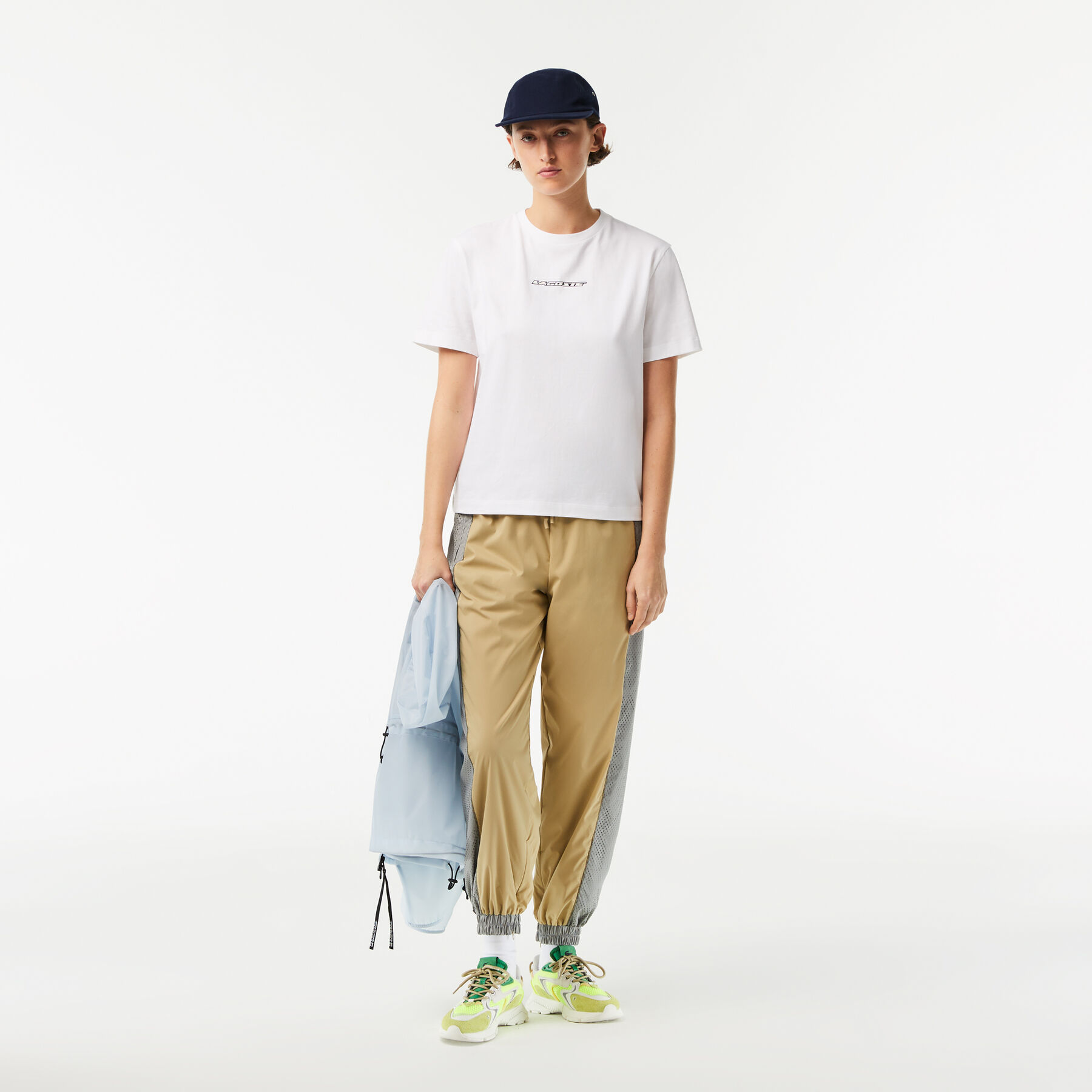 Women's Lacoste Jersey Contrast Print T-shirt women s lacoste jersey contrast print t shirt