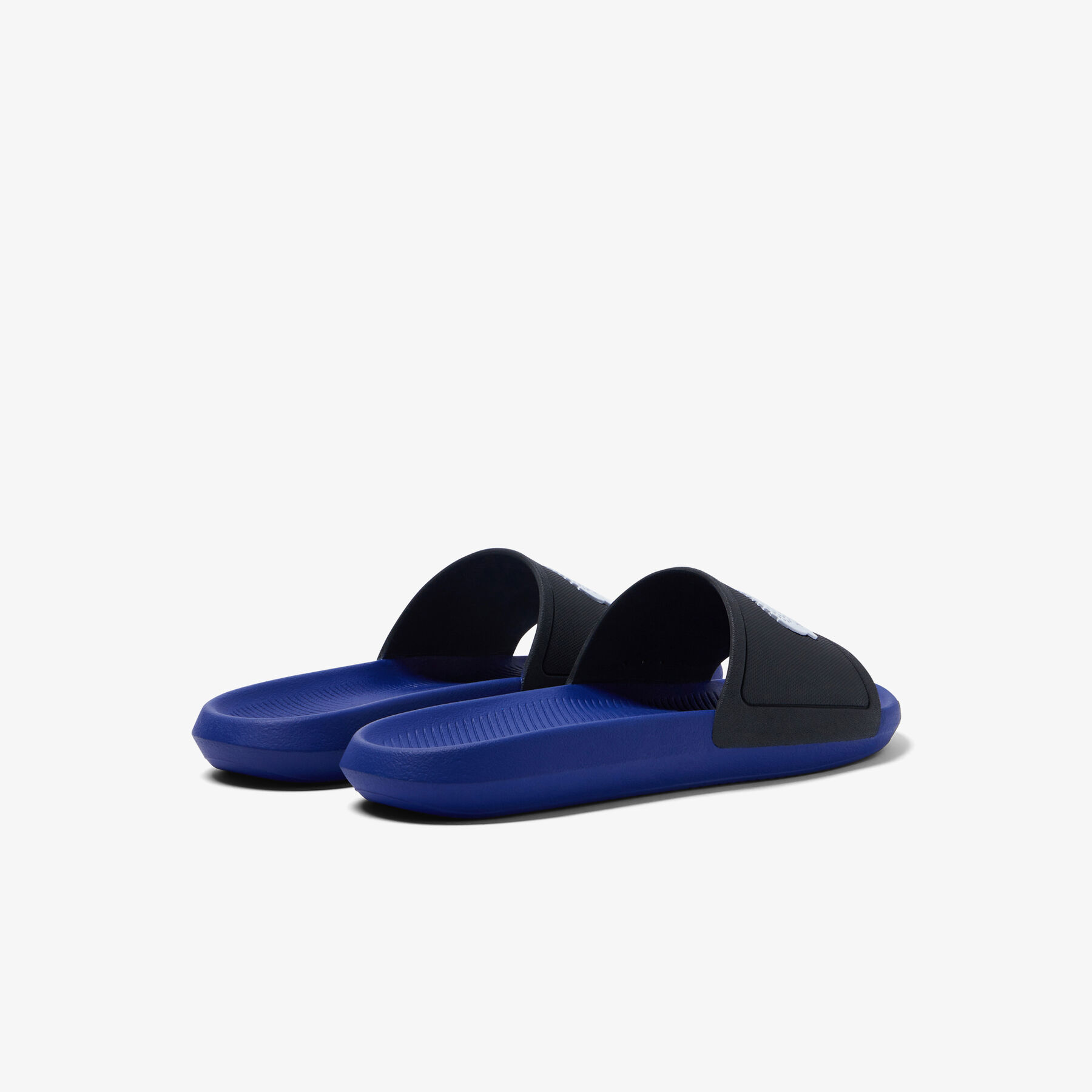 men s lacoste croco rubber duo tone slides