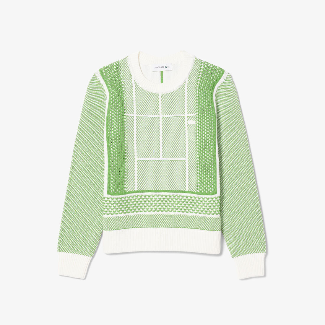 Tennis Court Graphic Jacquard Sweater Tennis Court Graphic Jacquard Sweater