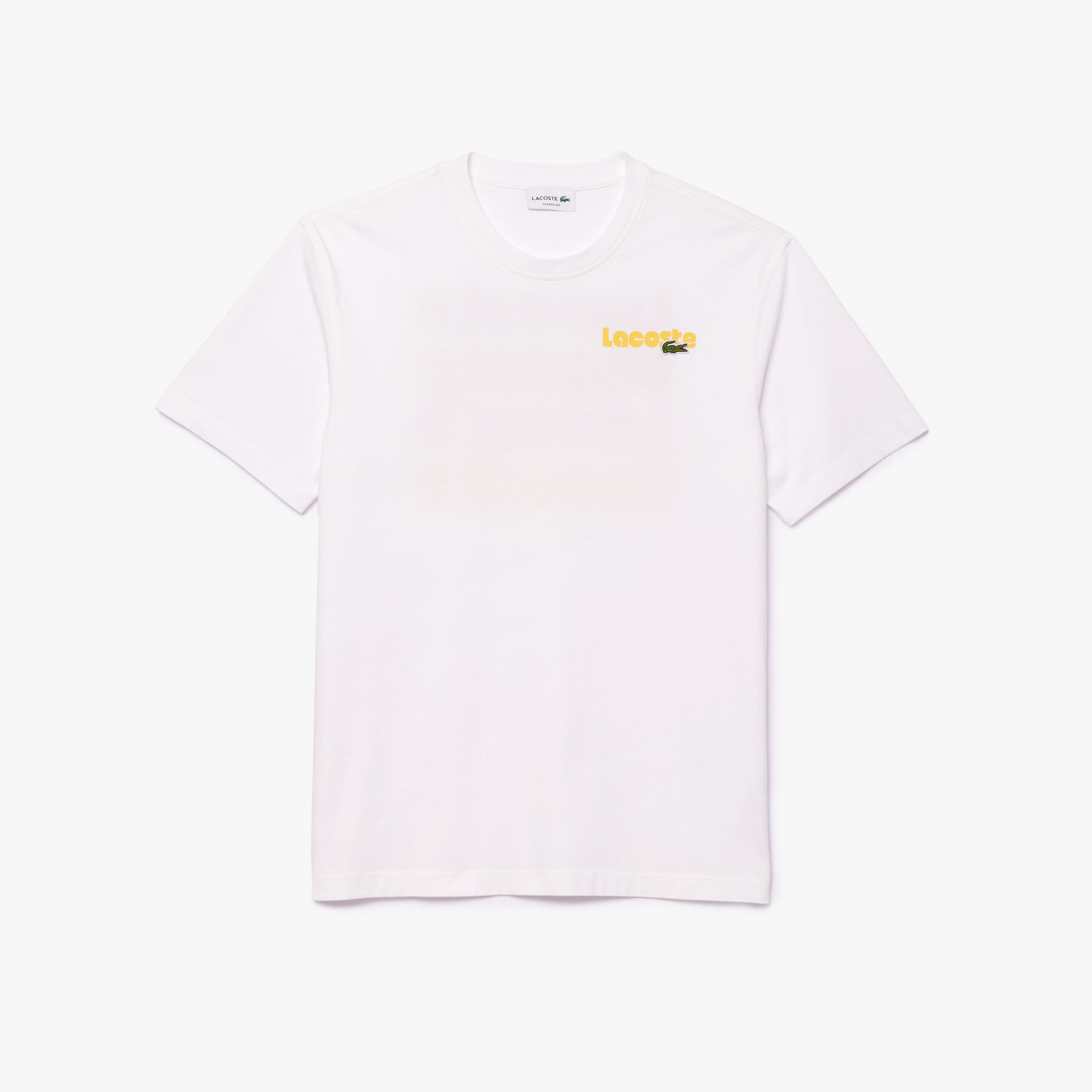 washed effect ombr  lacoste print t shirt