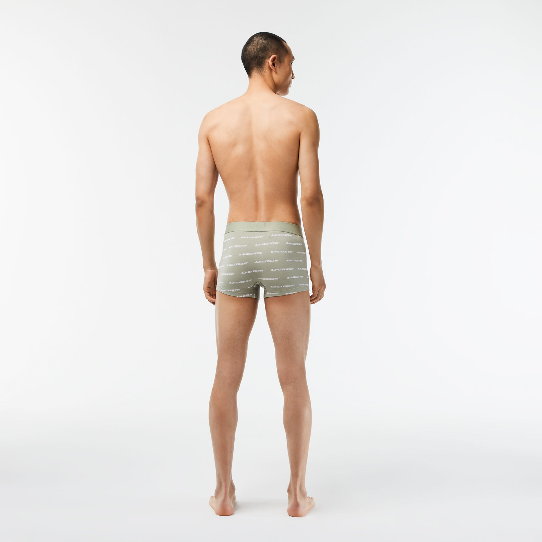 طقم بوكسر لاكوست بخصر بلون مغاير للرجال، 3 قطع