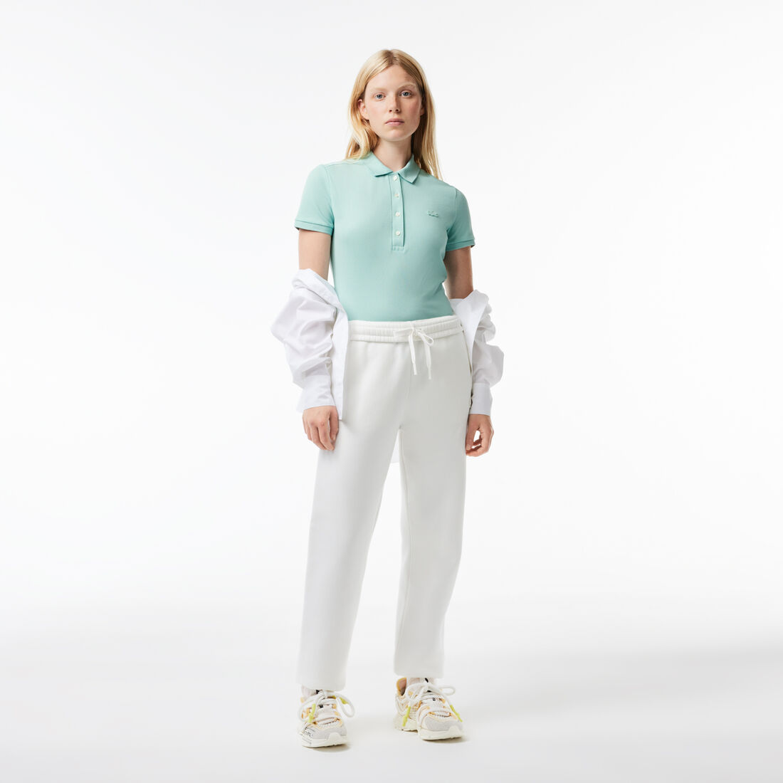 تيشيرت بولو L.12.D بقصة ضيقة من قماش بيتي بيكيه المطاطي تيشيرت بولو L.12.D بقصة ضيقة من قماش بيتي بيكيه المطاطي