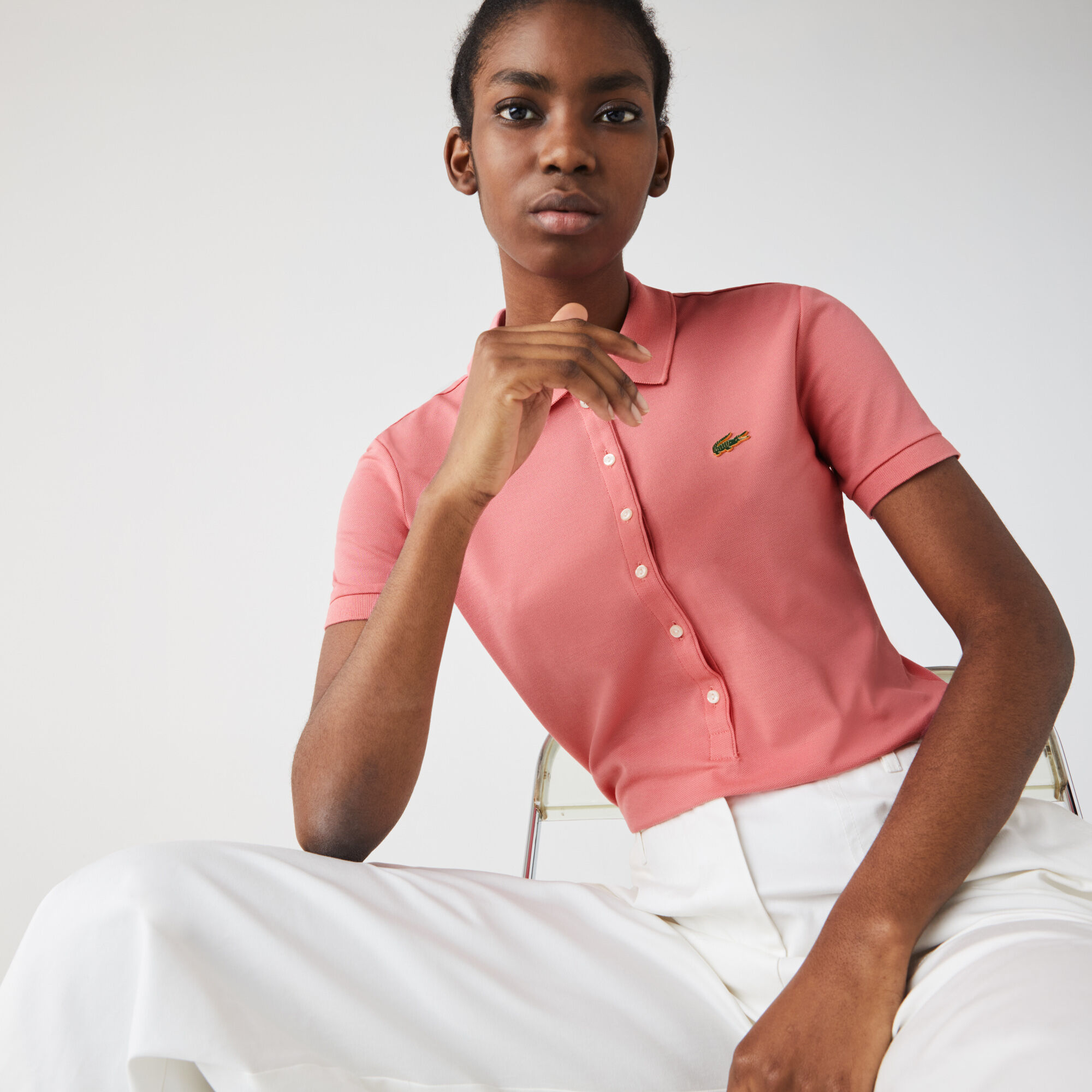 Buy Women s Lacoste LIVE Slim Fit Stretch Cotton Piqu Polo